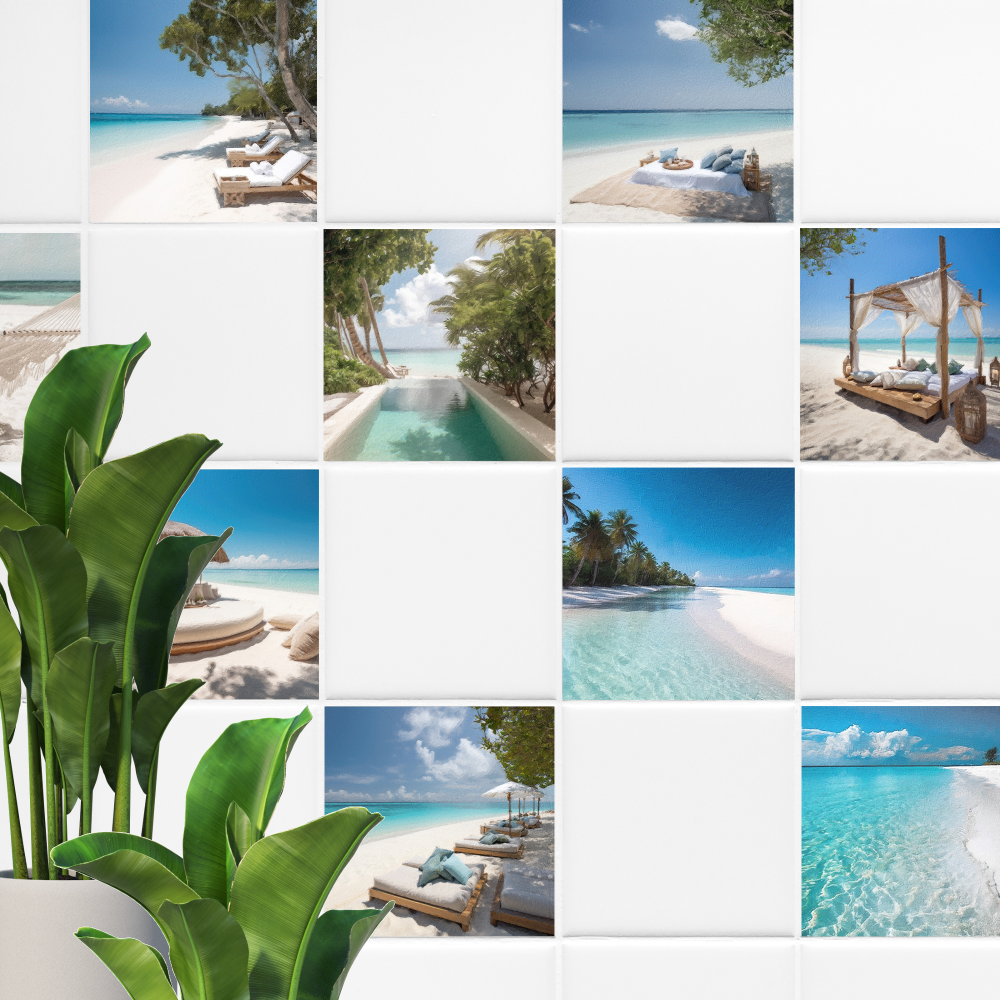 Fliesenaufkleber Karibikstrand