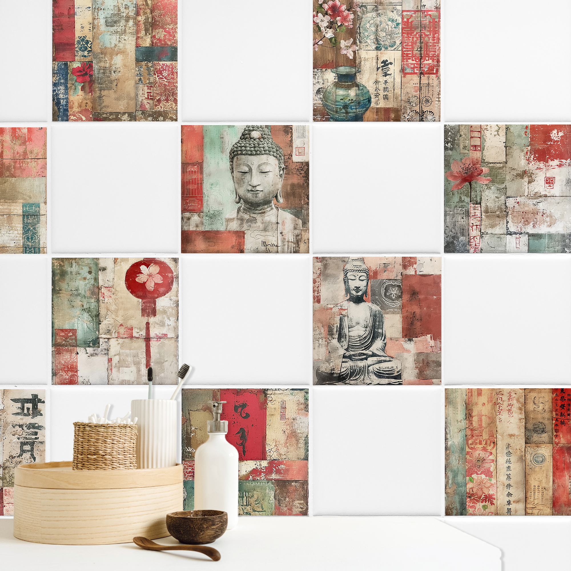 Fliesenaufkleber Vintage-Chic