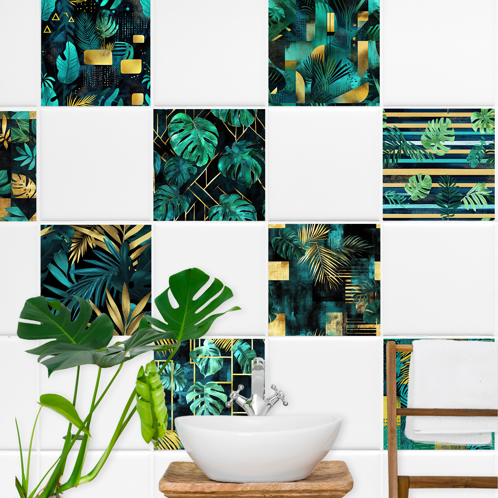 Fliesenaufkleber Tropical Leaves