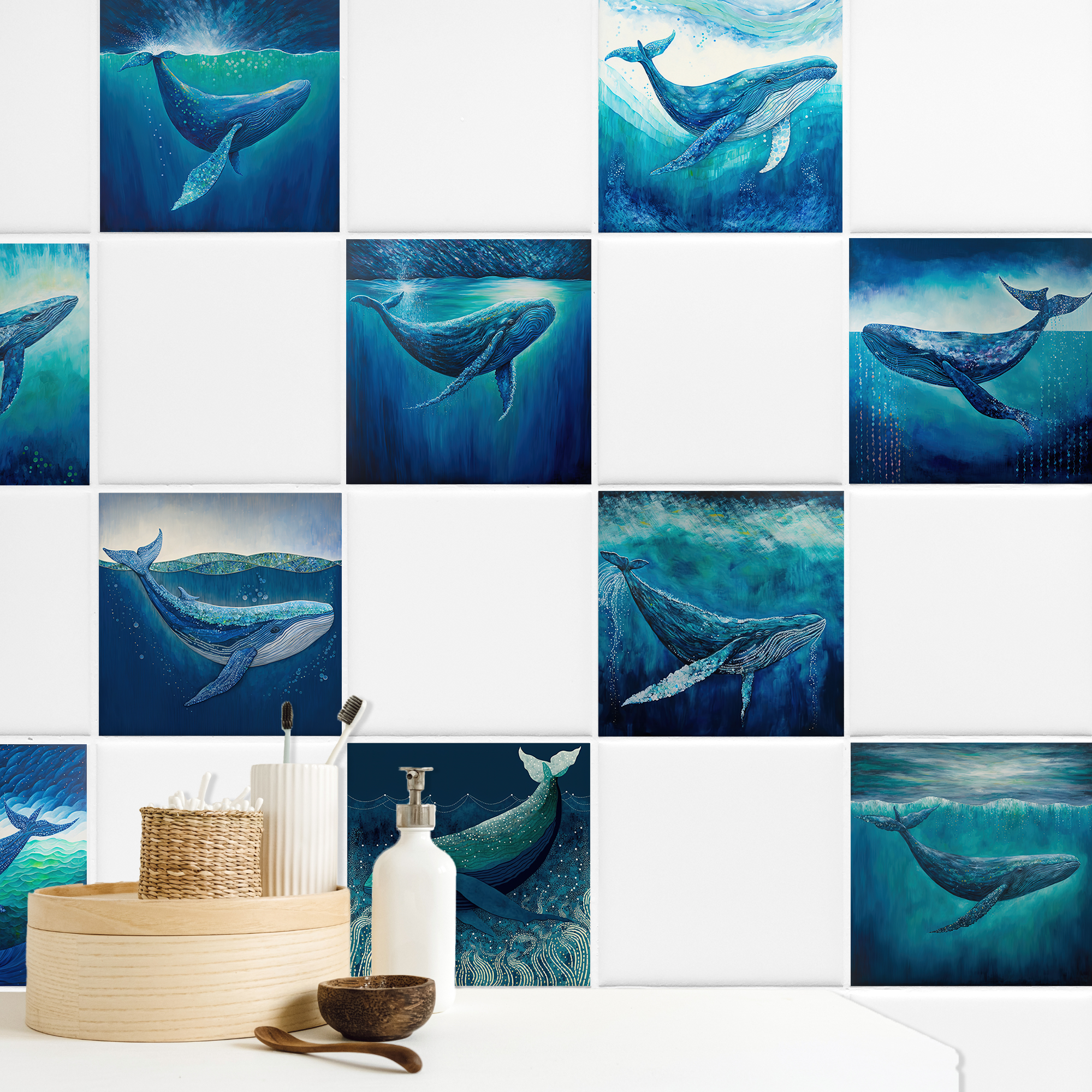 Fliesenaufkleber Wal