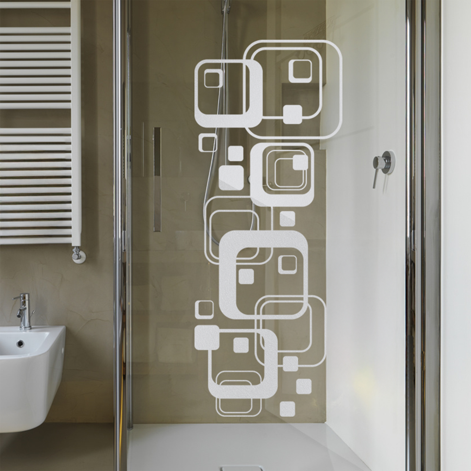 Glastüren Aufkleber Retro für Türen & Duschkabinen