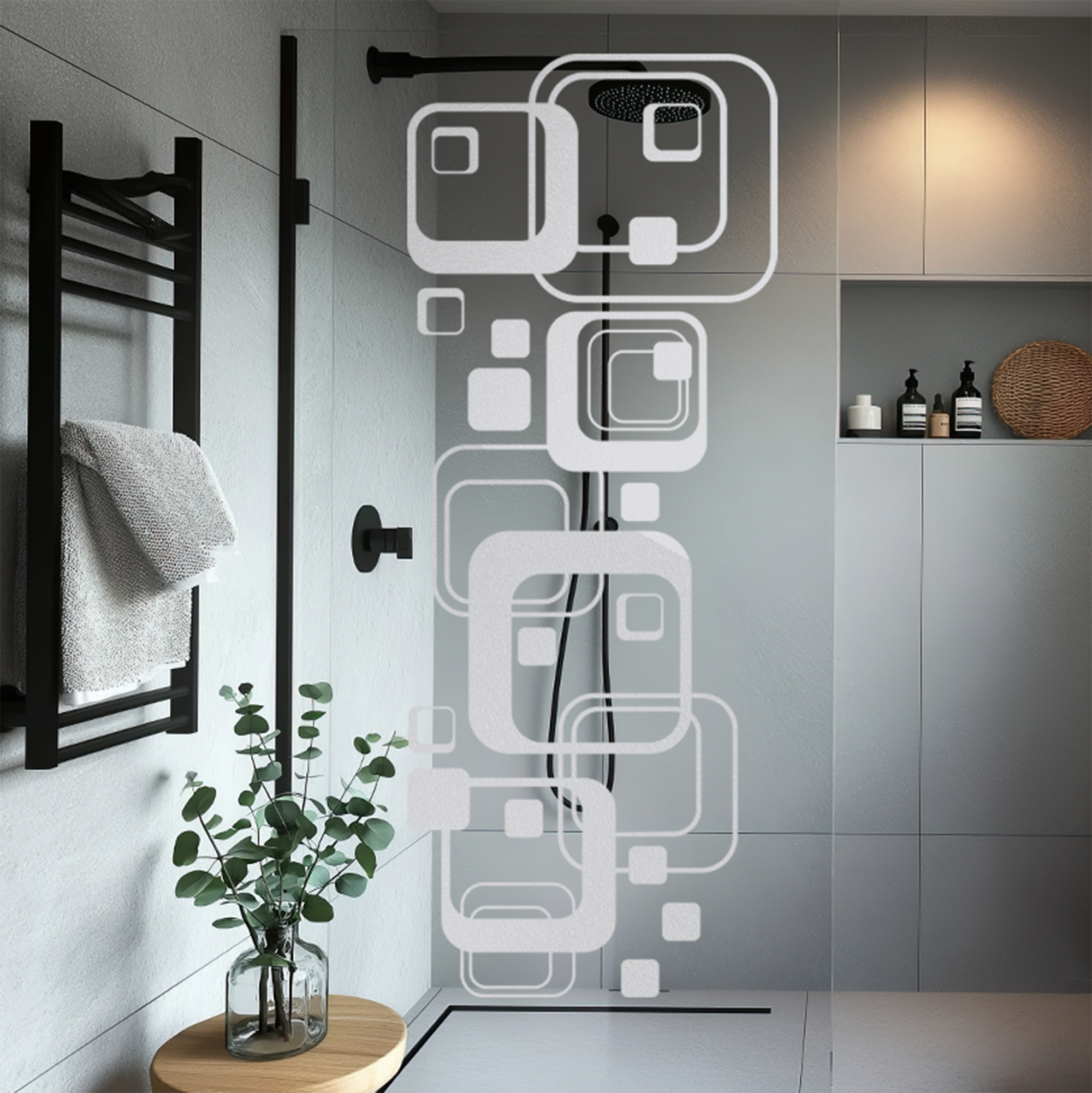 Glastüren Aufkleber Retro für Türen & Duschkabinen