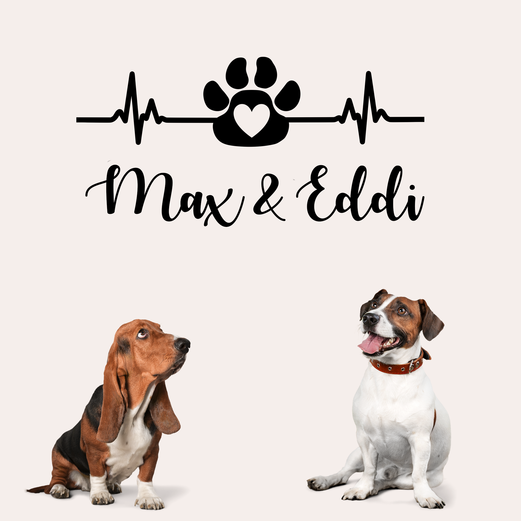 Hundename Wandtattoo