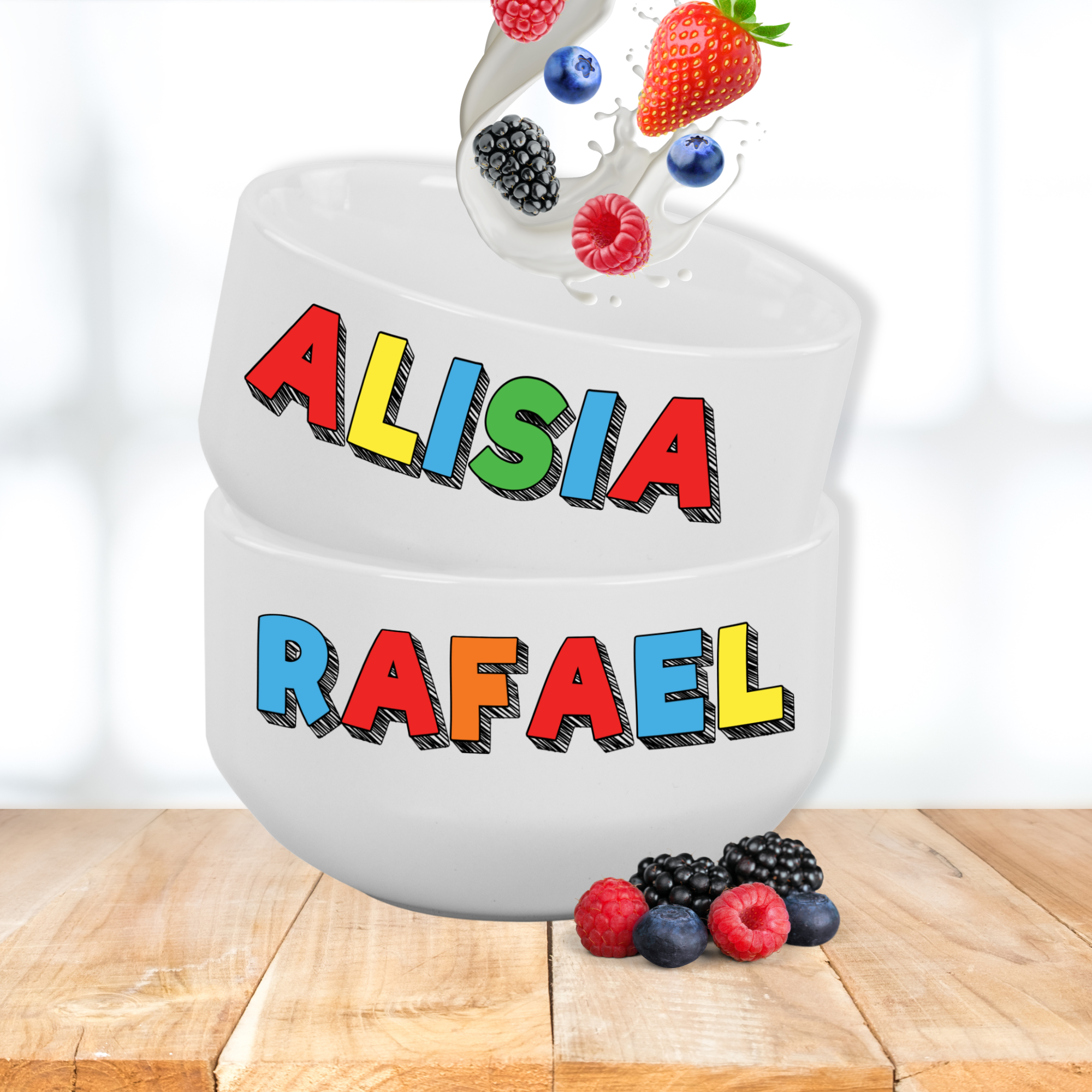 Müslischale mit Namen - Ein bunter Start in den Tag