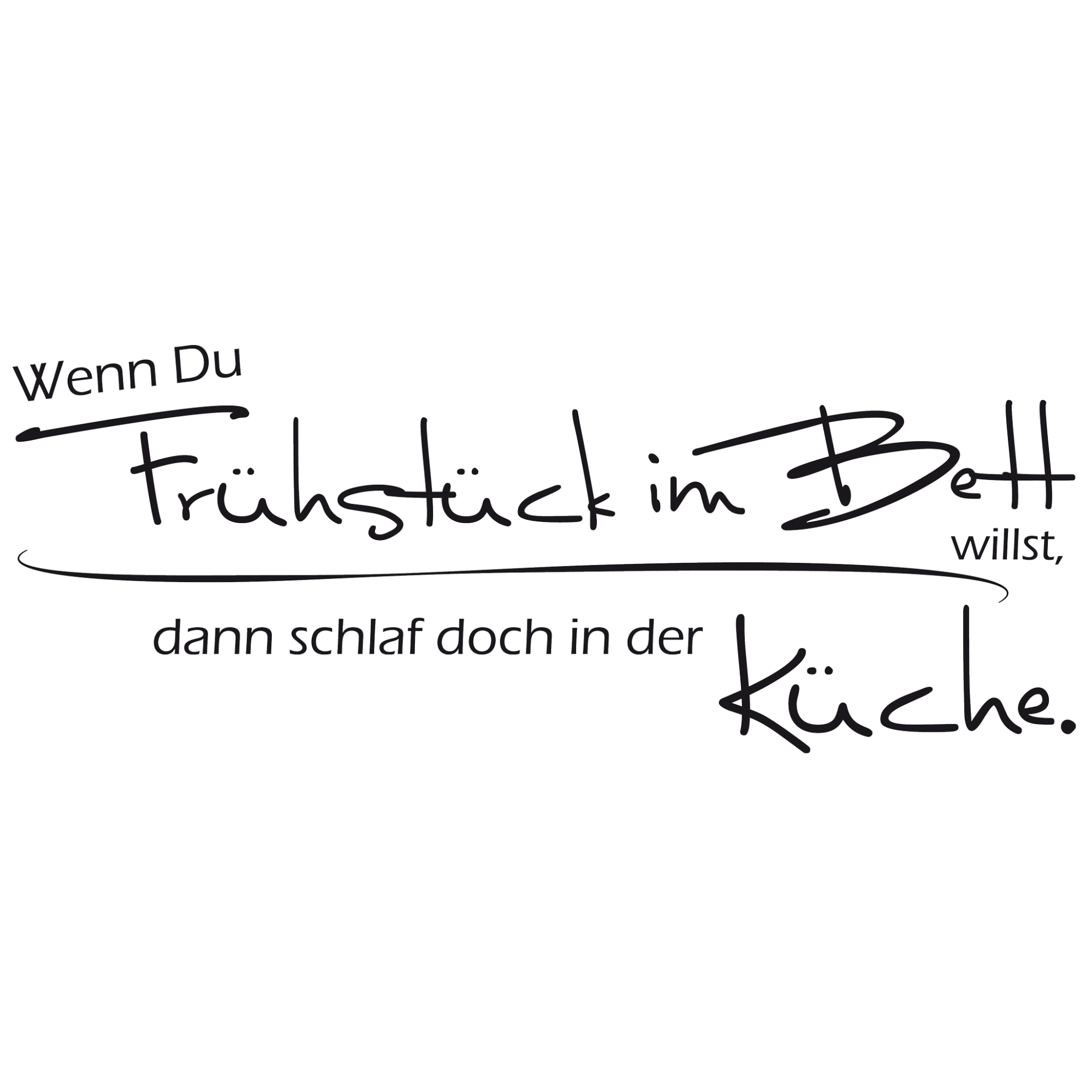 Wandtattoo Frühstück im Bett - Für gemütliche Morgenstunden