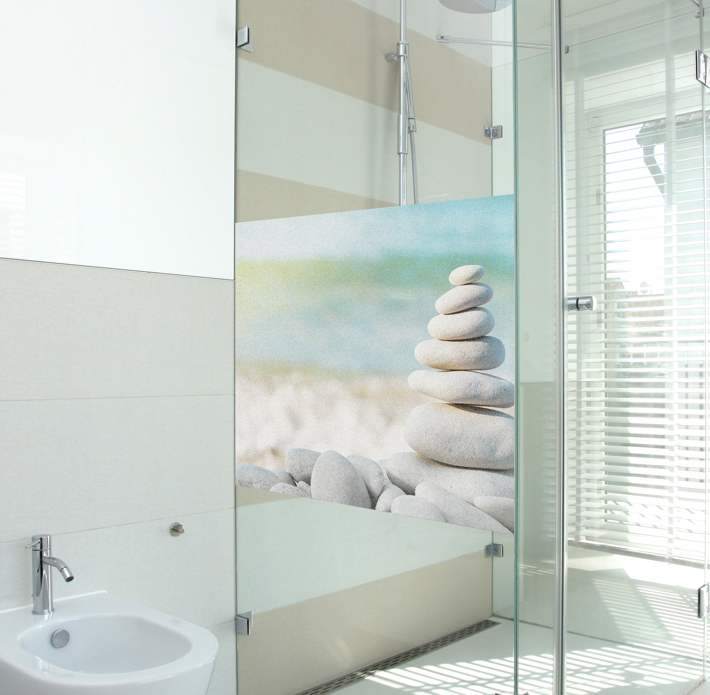 Fensterfolie Steine am Strand