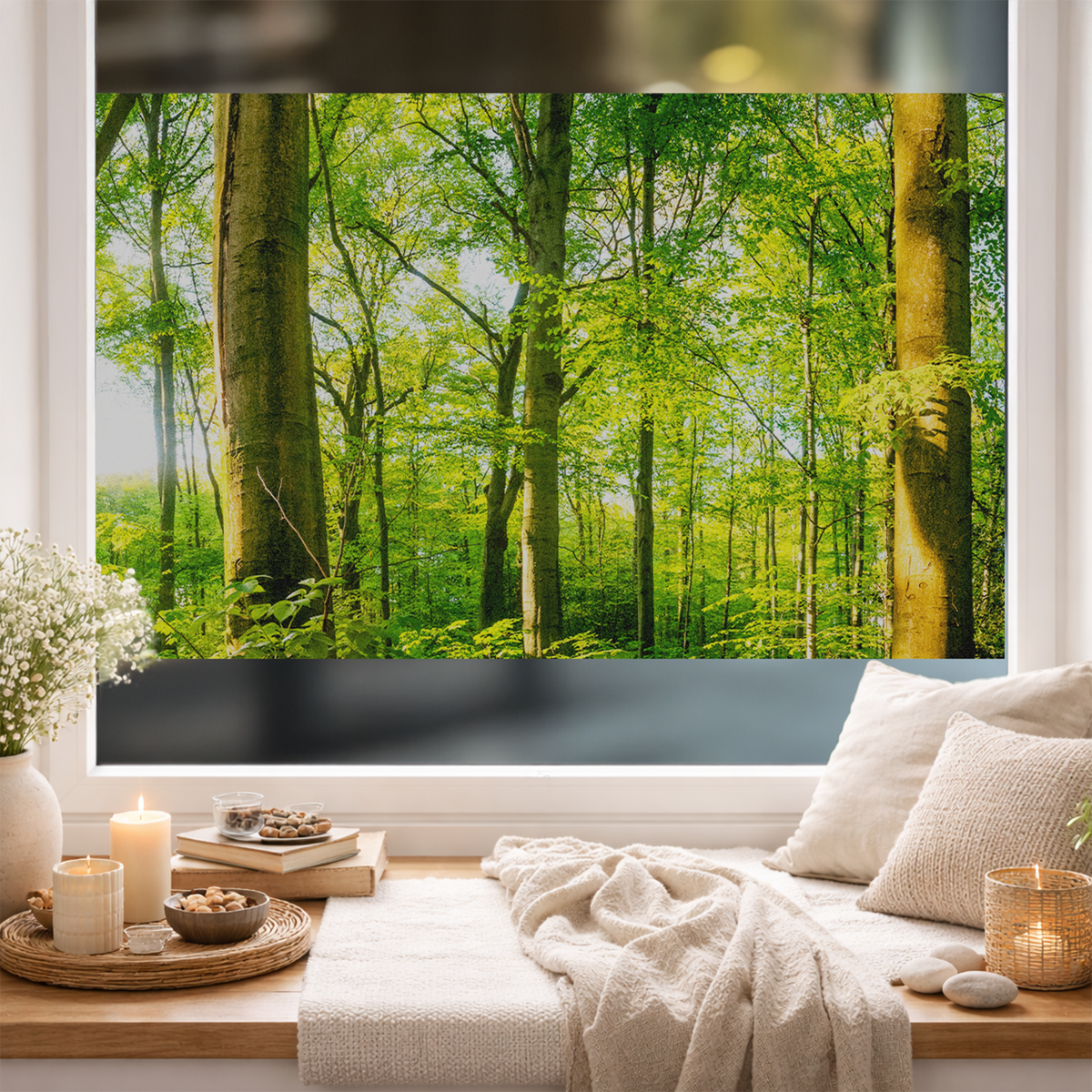 Fensterfolie Waldlandschaft