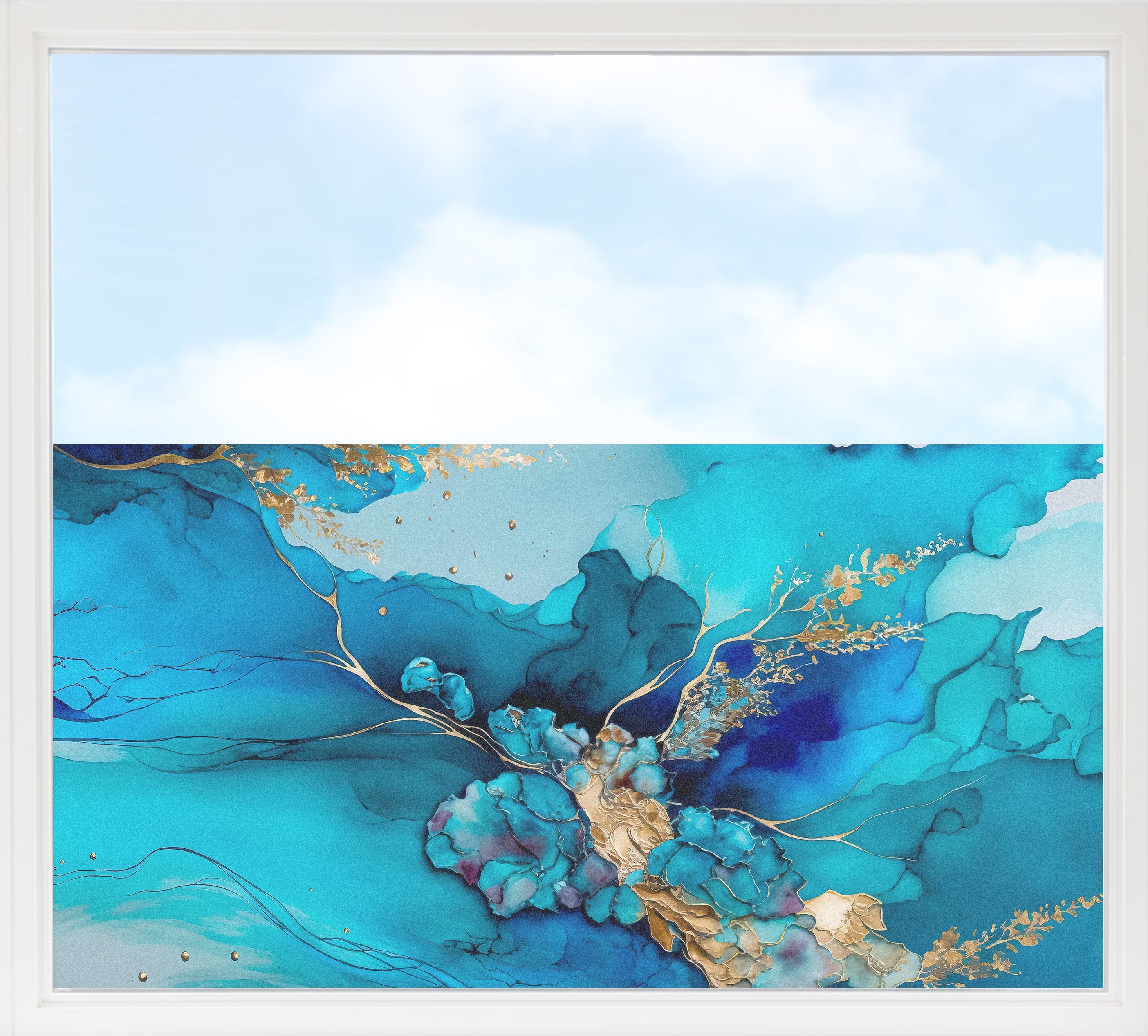 Fensterfolie Aquamarin