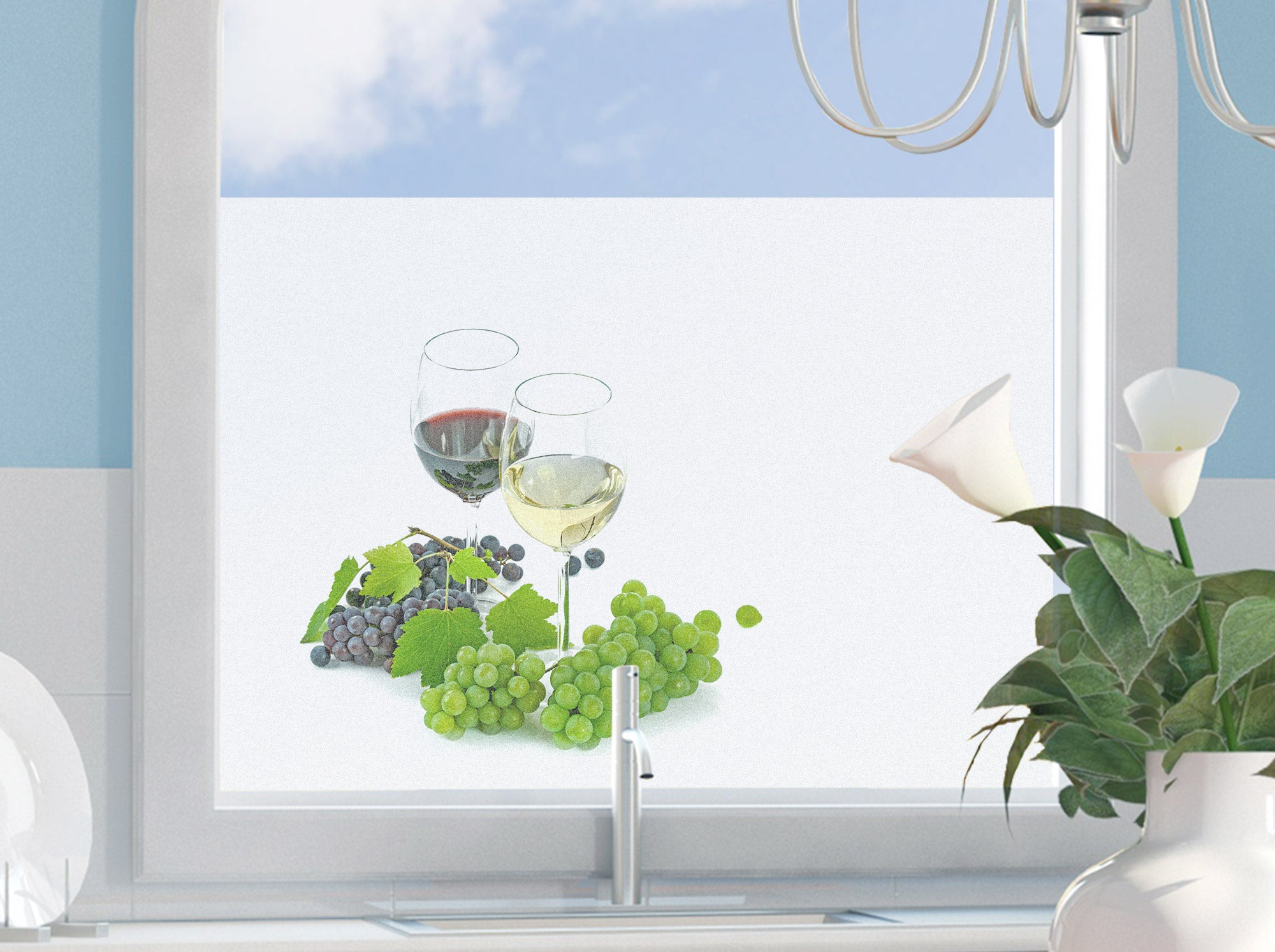 Glasdekor Weintrauben