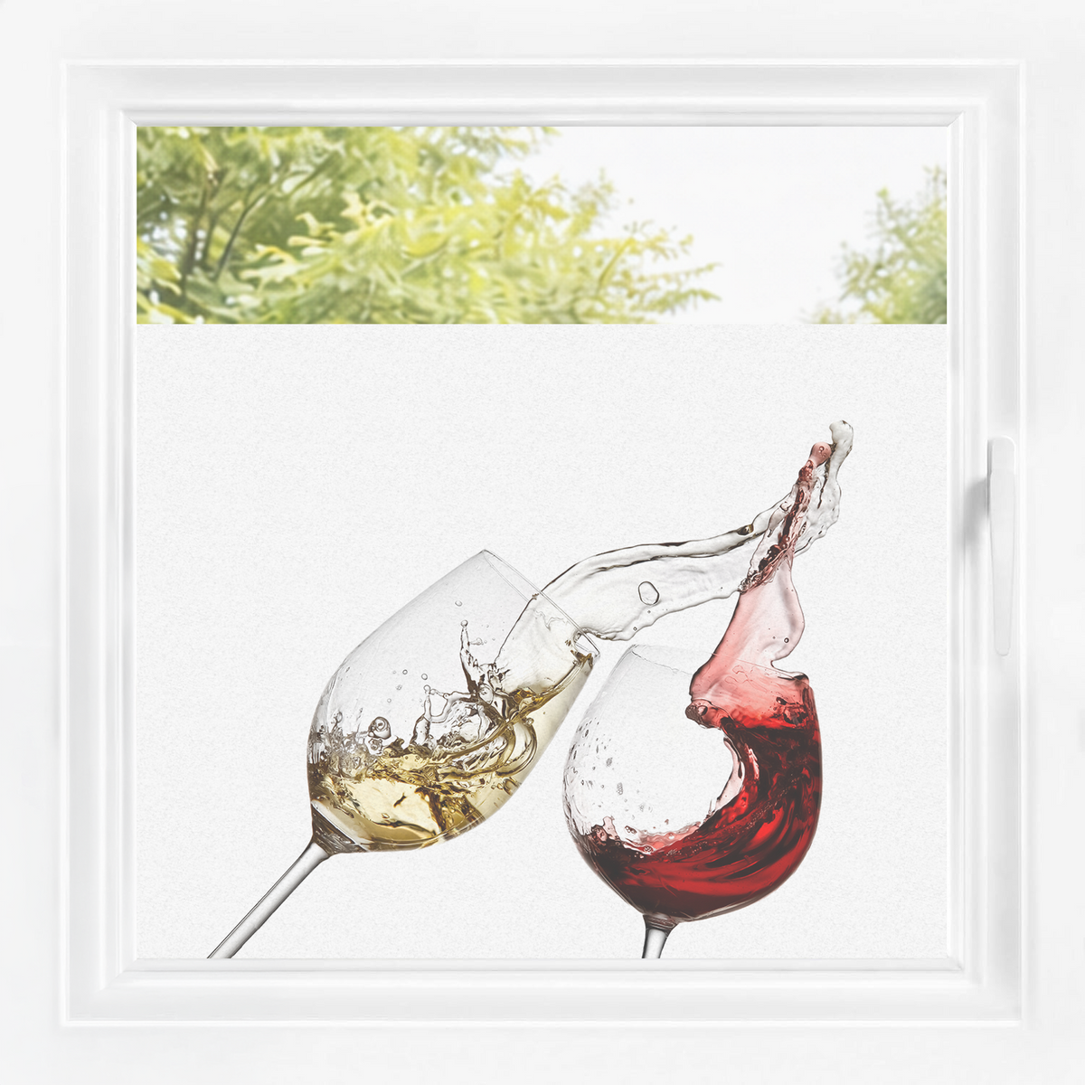 Fensterfolie Weingläser
