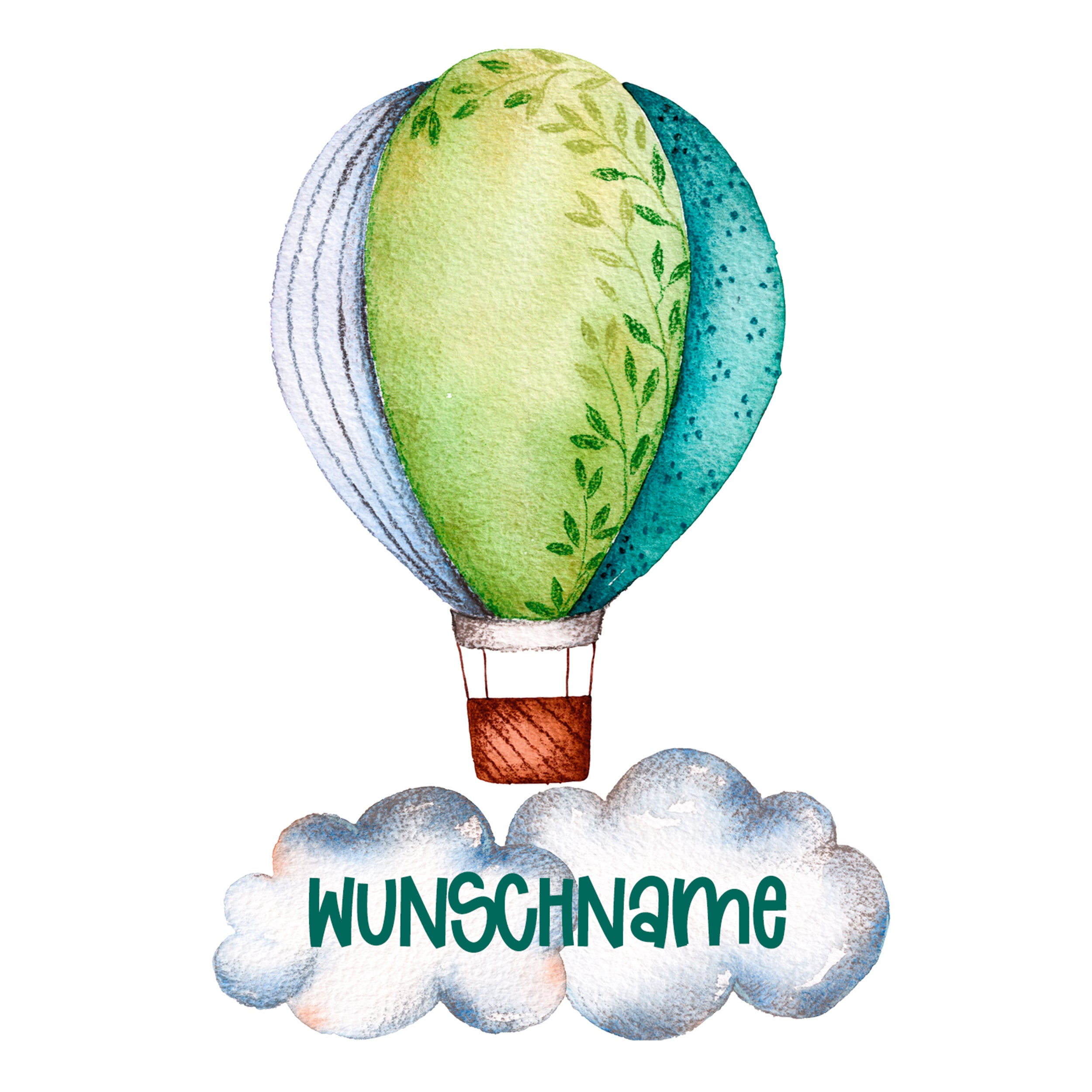 Wandtattoo Heißluftballon