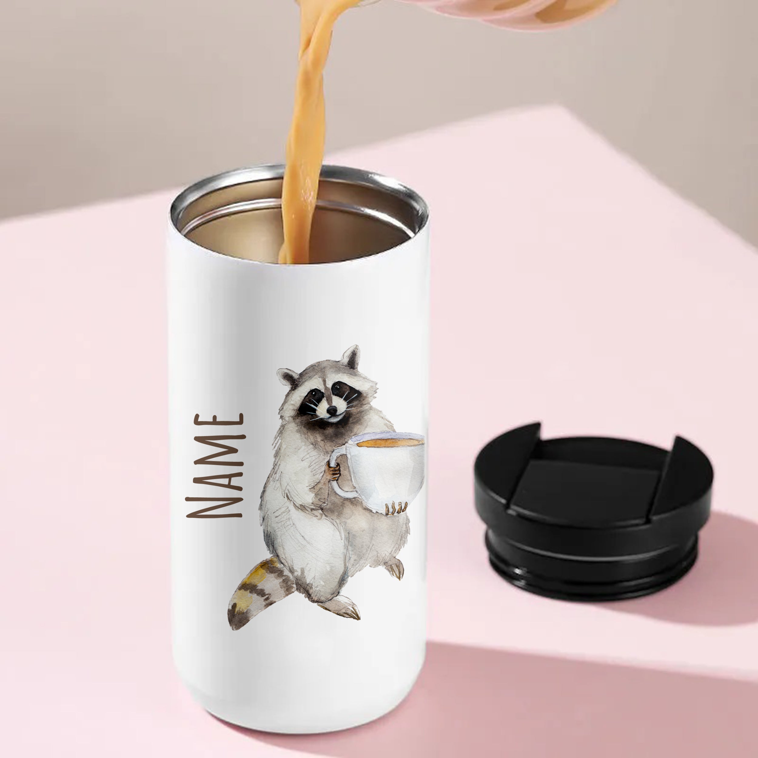 Kaffeebecher Waschbär