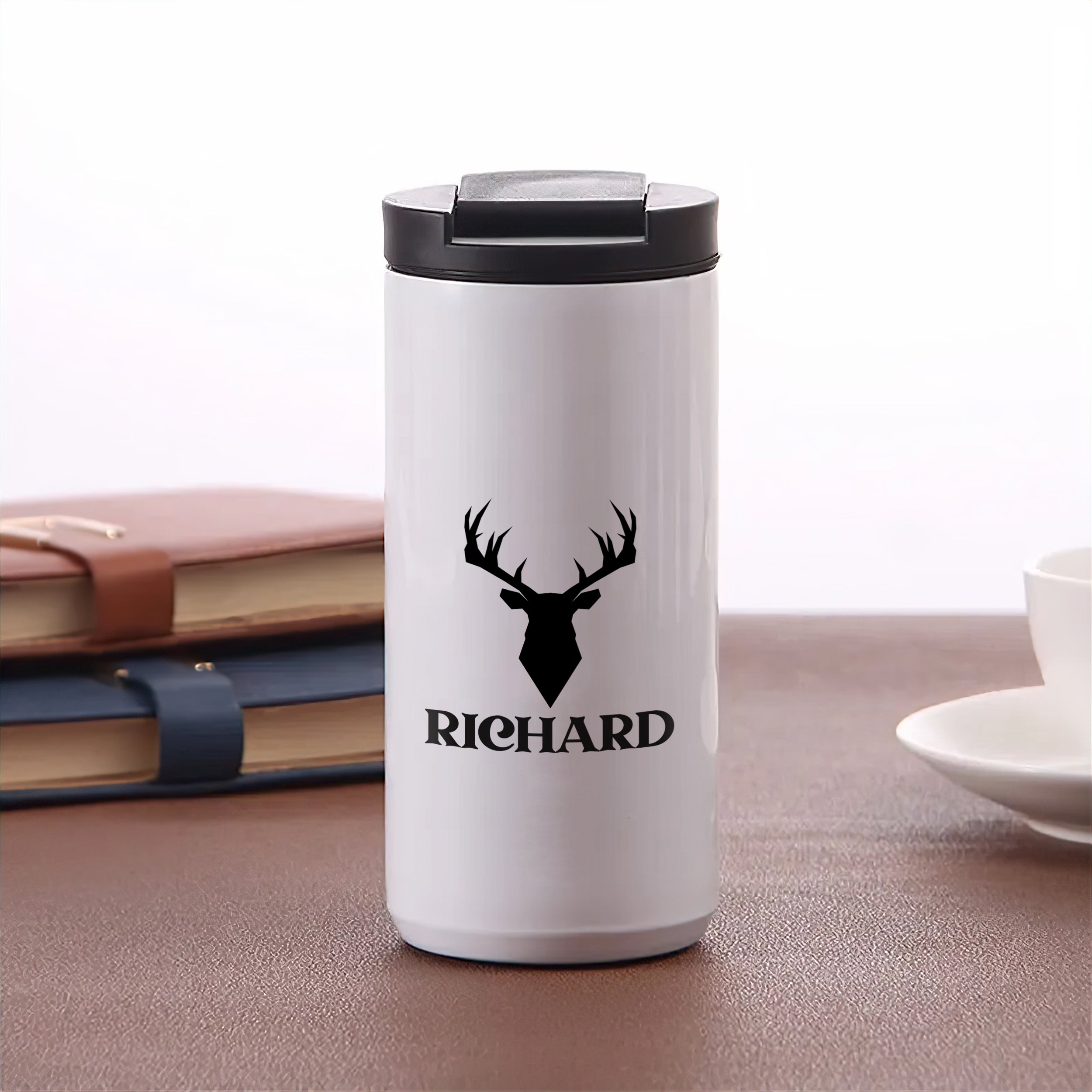 Kaffeebecher mit Hirschmotiv - Für Kaffeeliebhaber unterwegs