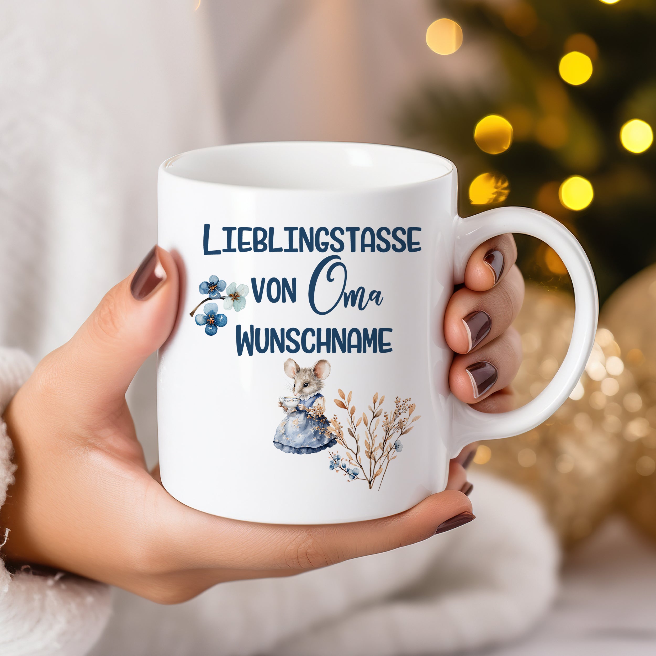 Tasse mit Mausmotiv - Für die beste Oma