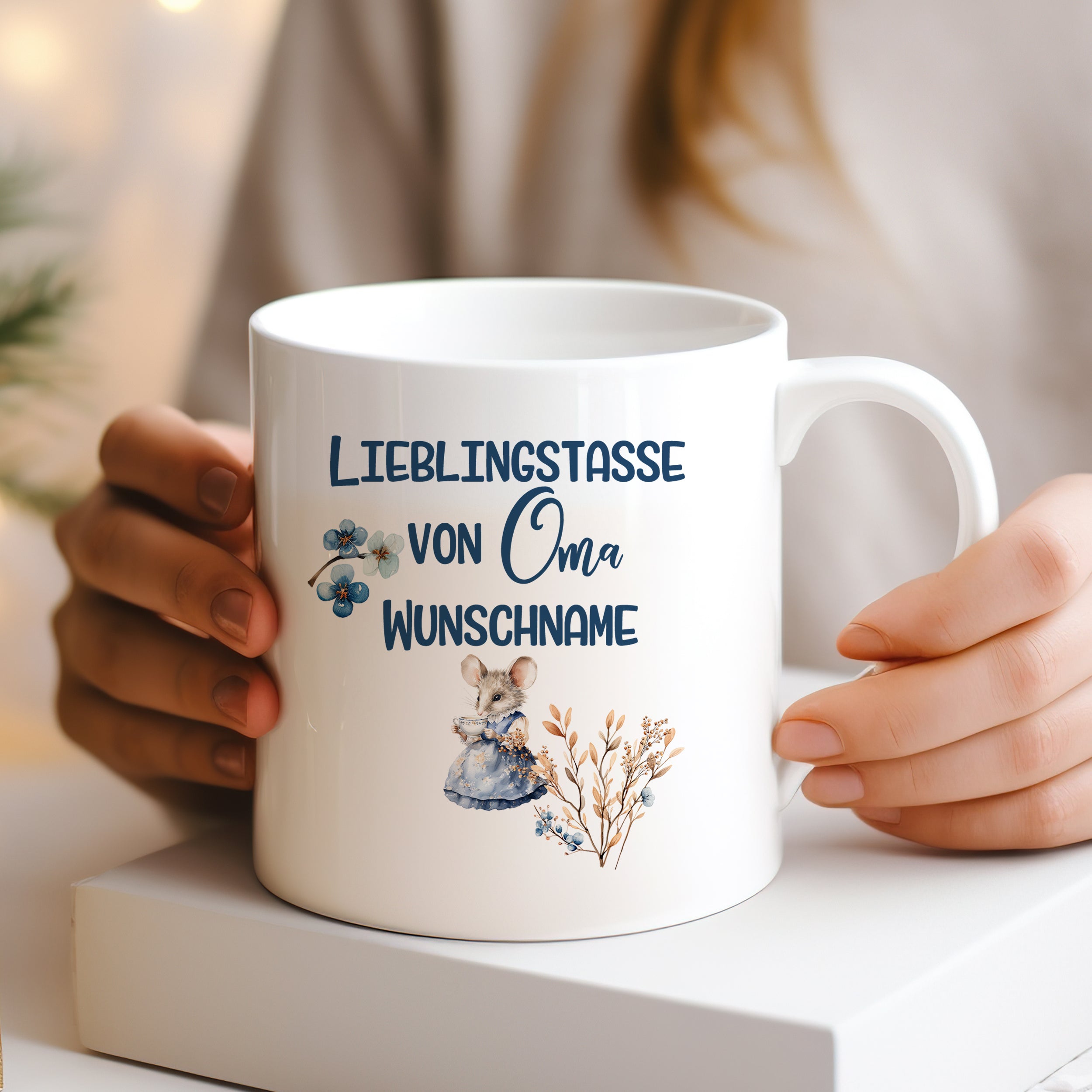 Tasse mit Mausmotiv - Für die beste Oma