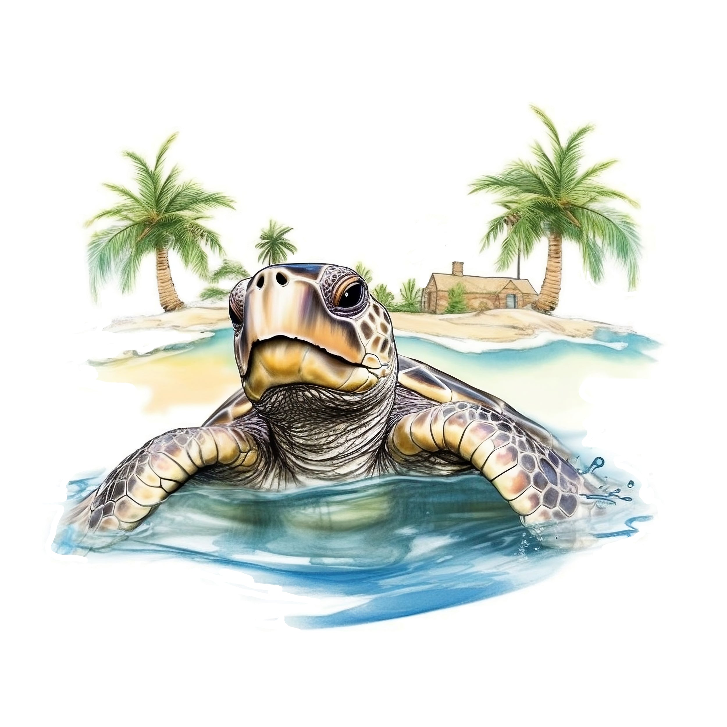 Wandtattoo Meeresschildkröte