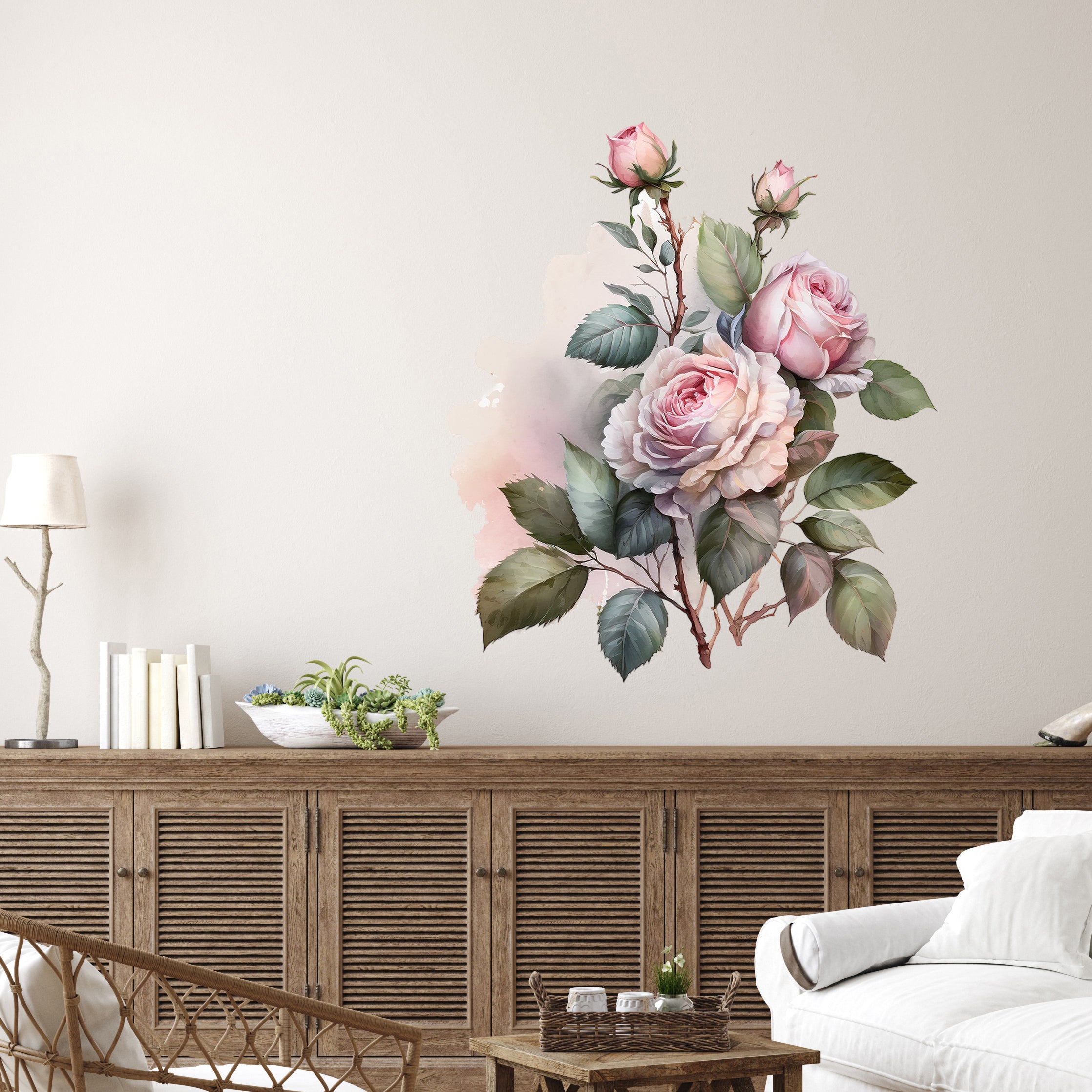 Wandtattoo Rosenblüten