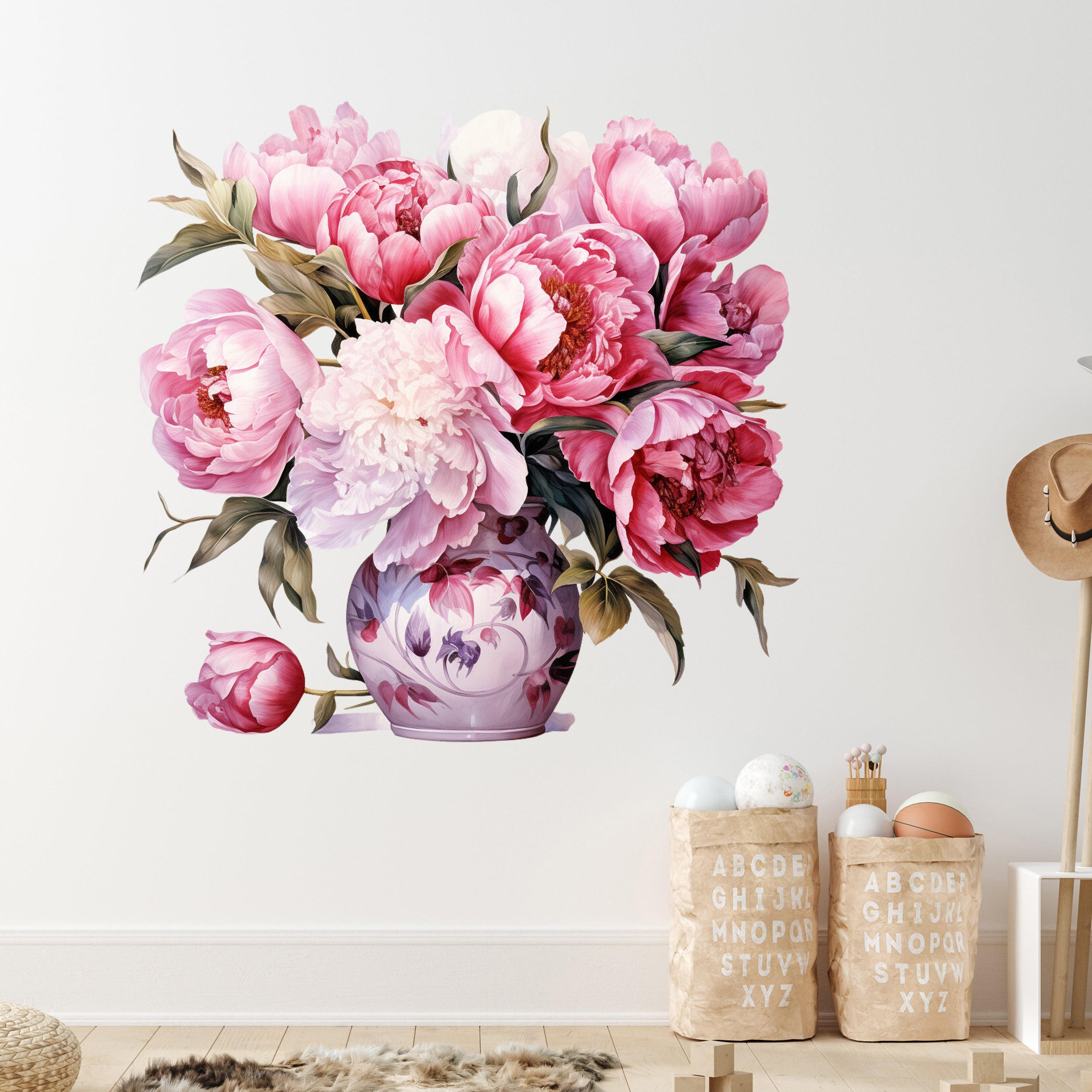 Wandtattoo Pfingstrosen - Farbexplosion für dein Zuhause