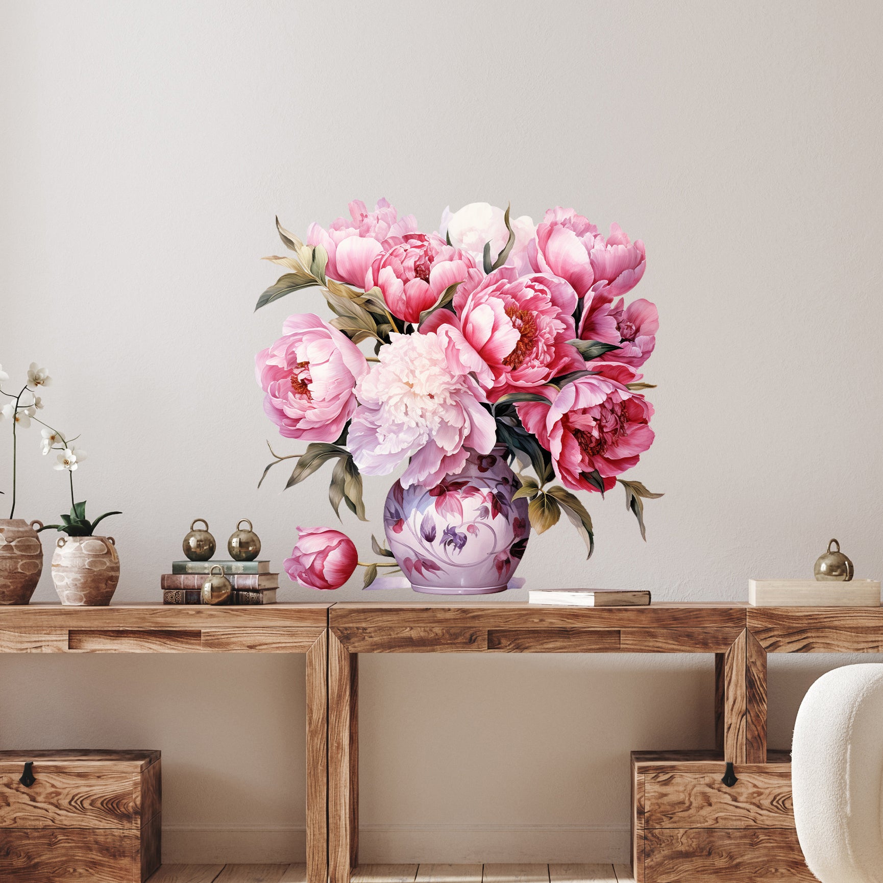 Wandtattoo Pfingstrosen - Farbexplosion für dein Zuhause