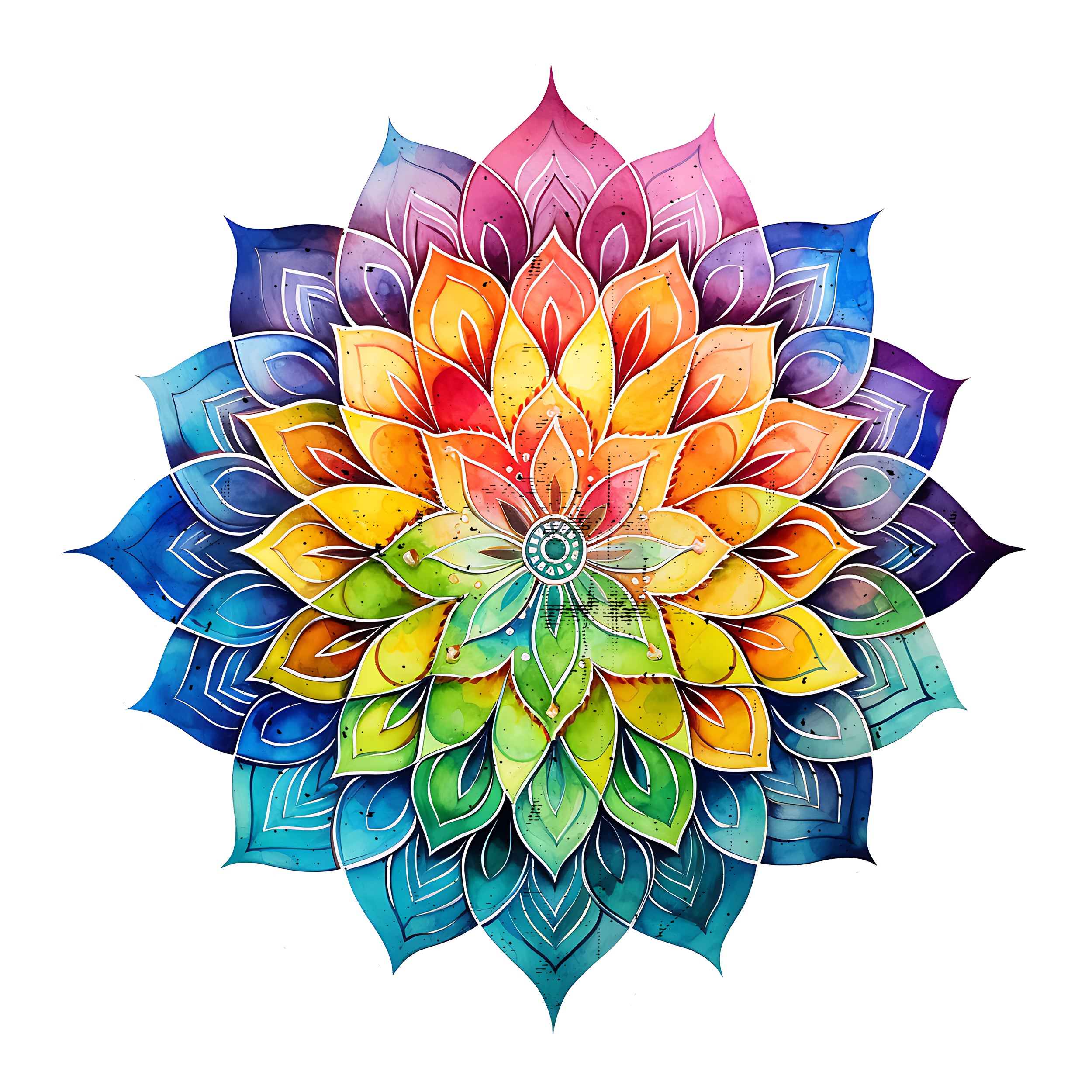 Wandtattoo Lebensblume bunt