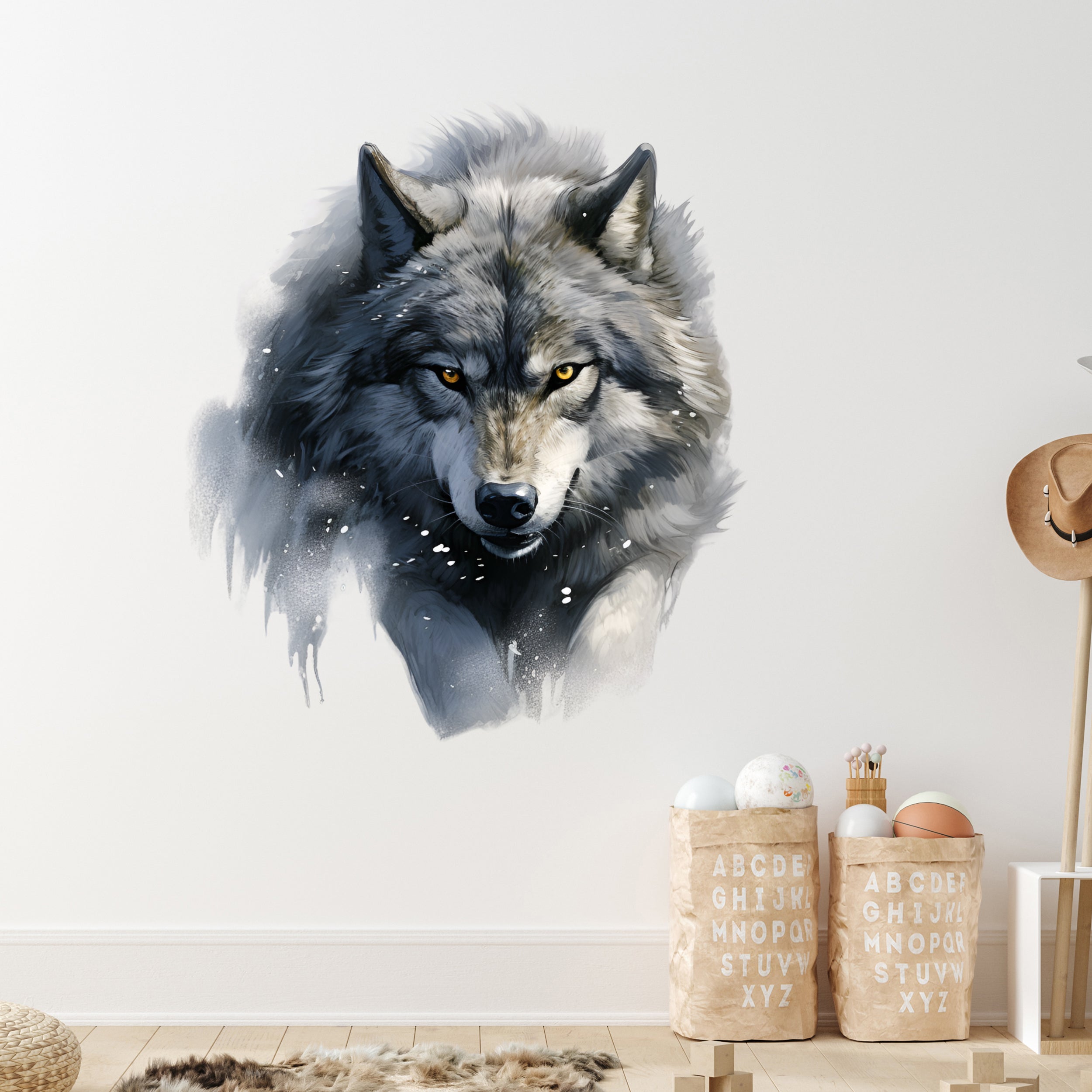 Wandtattoo Wolf