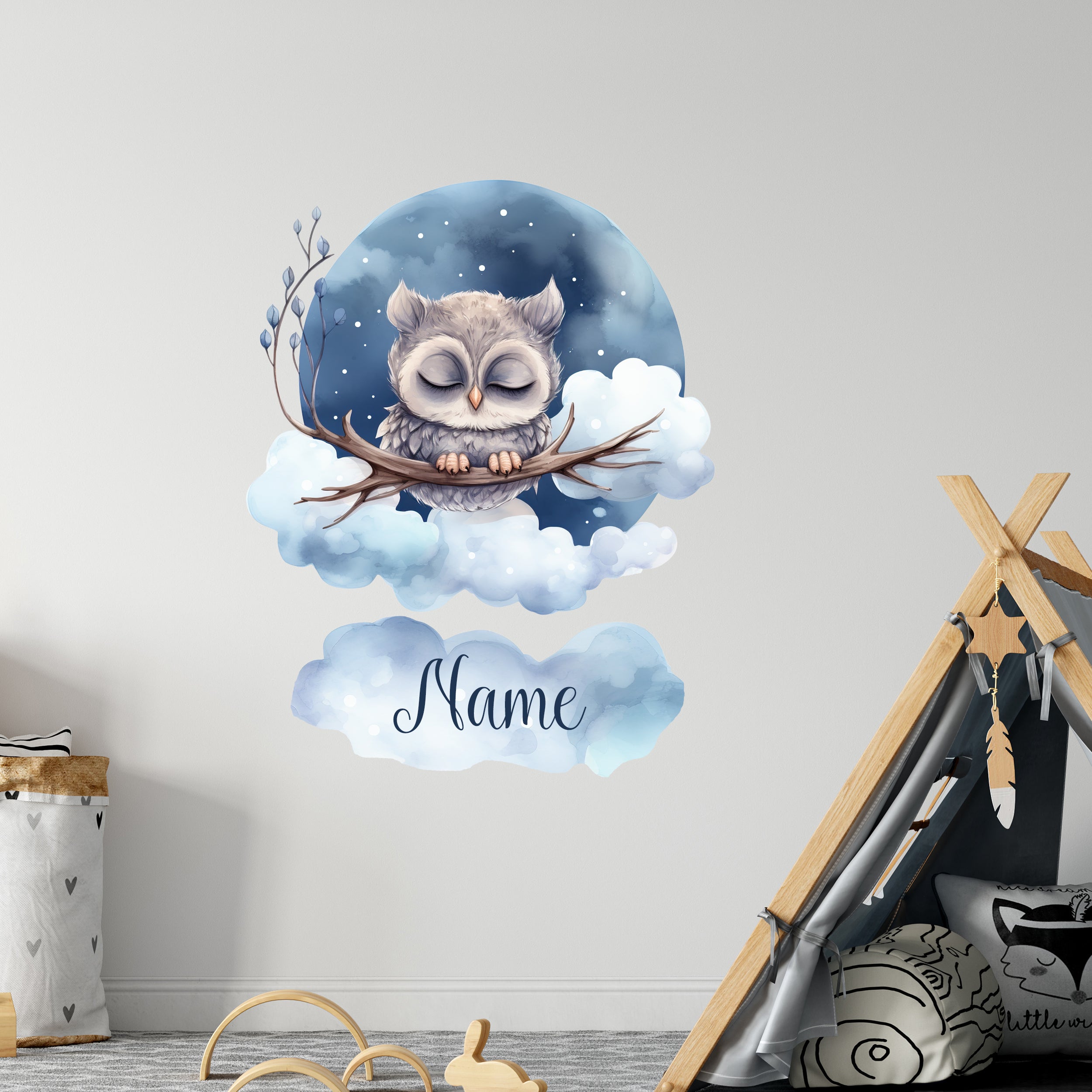 Wandtattoo Eule für Babyzimmer