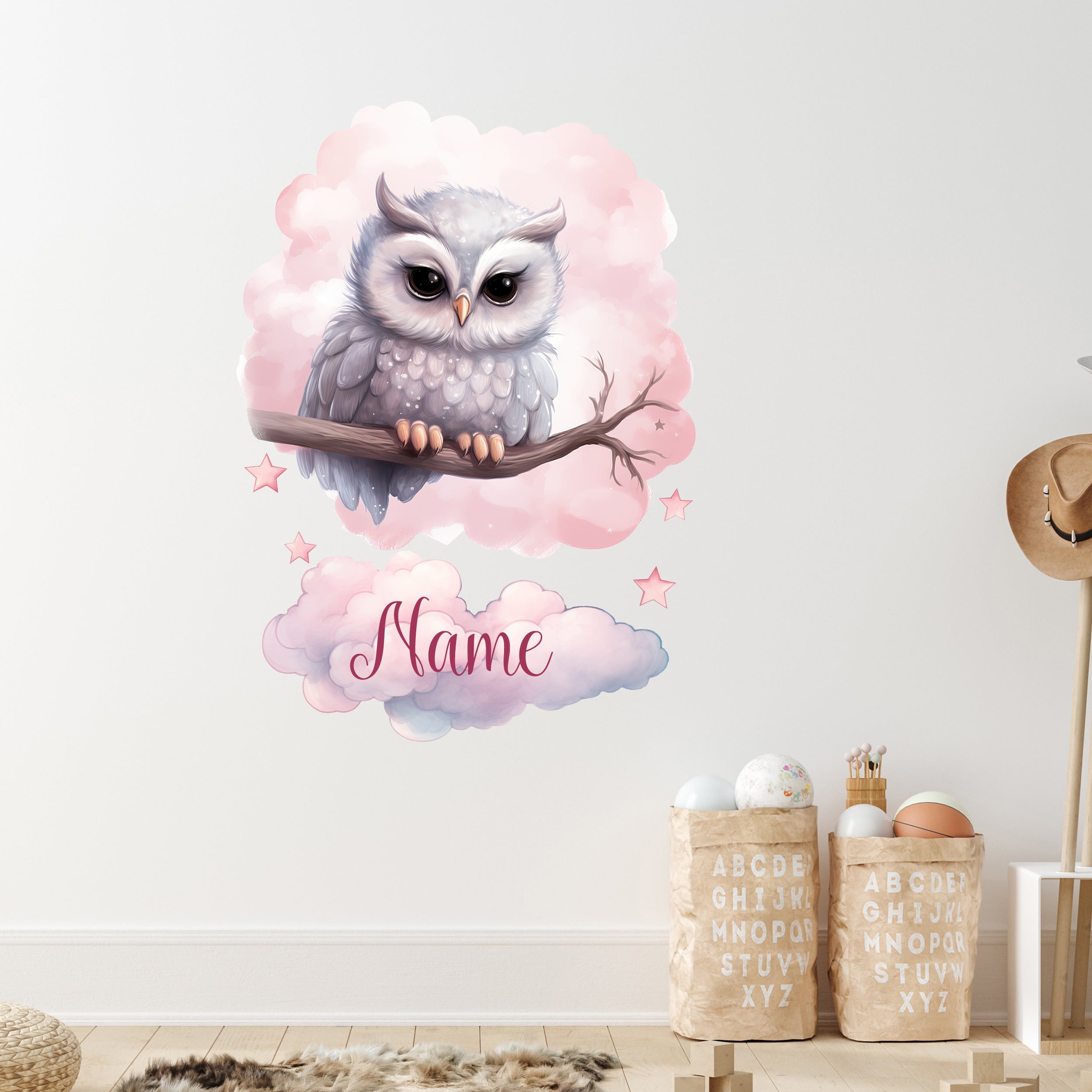 Wandtattoo Eule für Babyzimmer