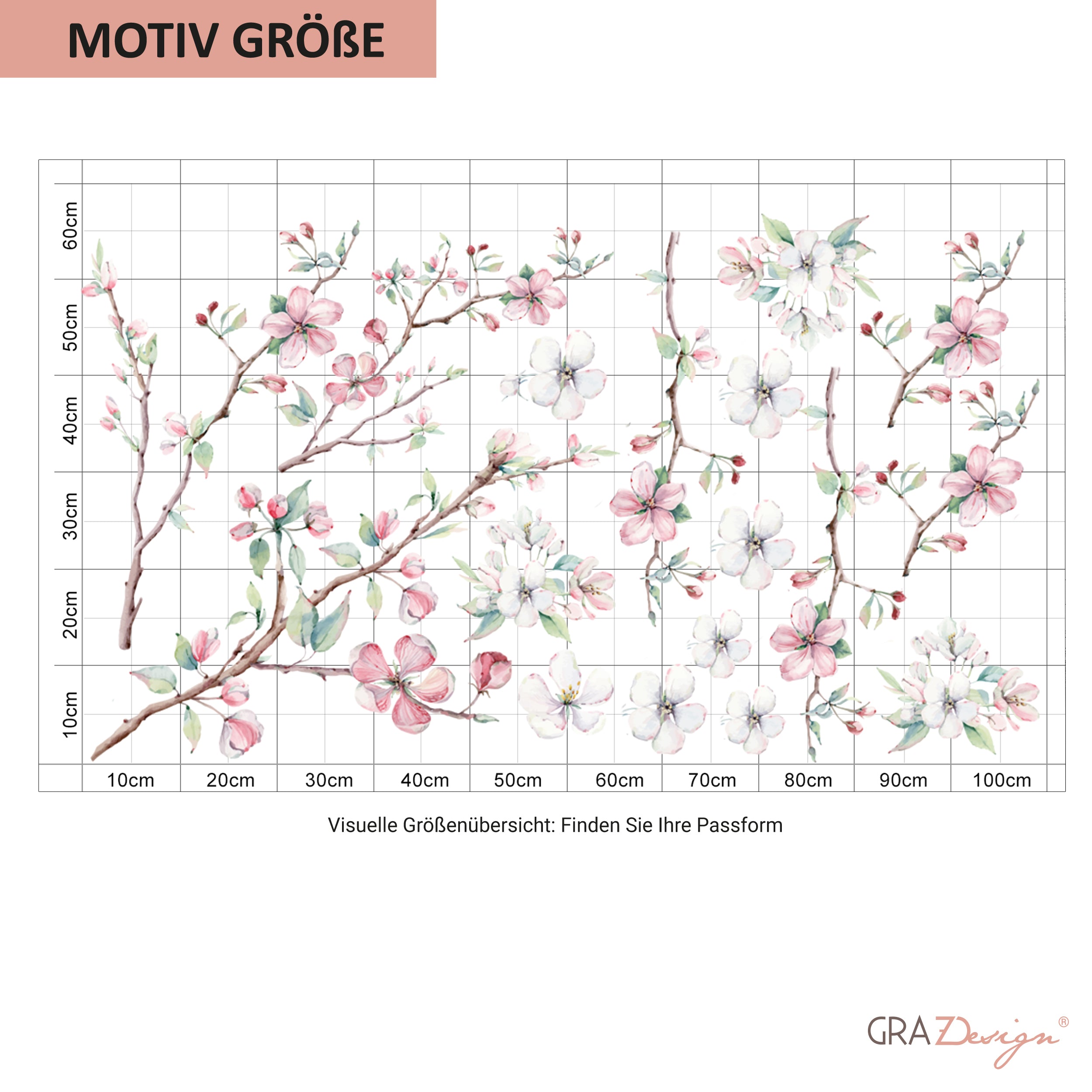 Wandtattoo Kirschbaumblüten