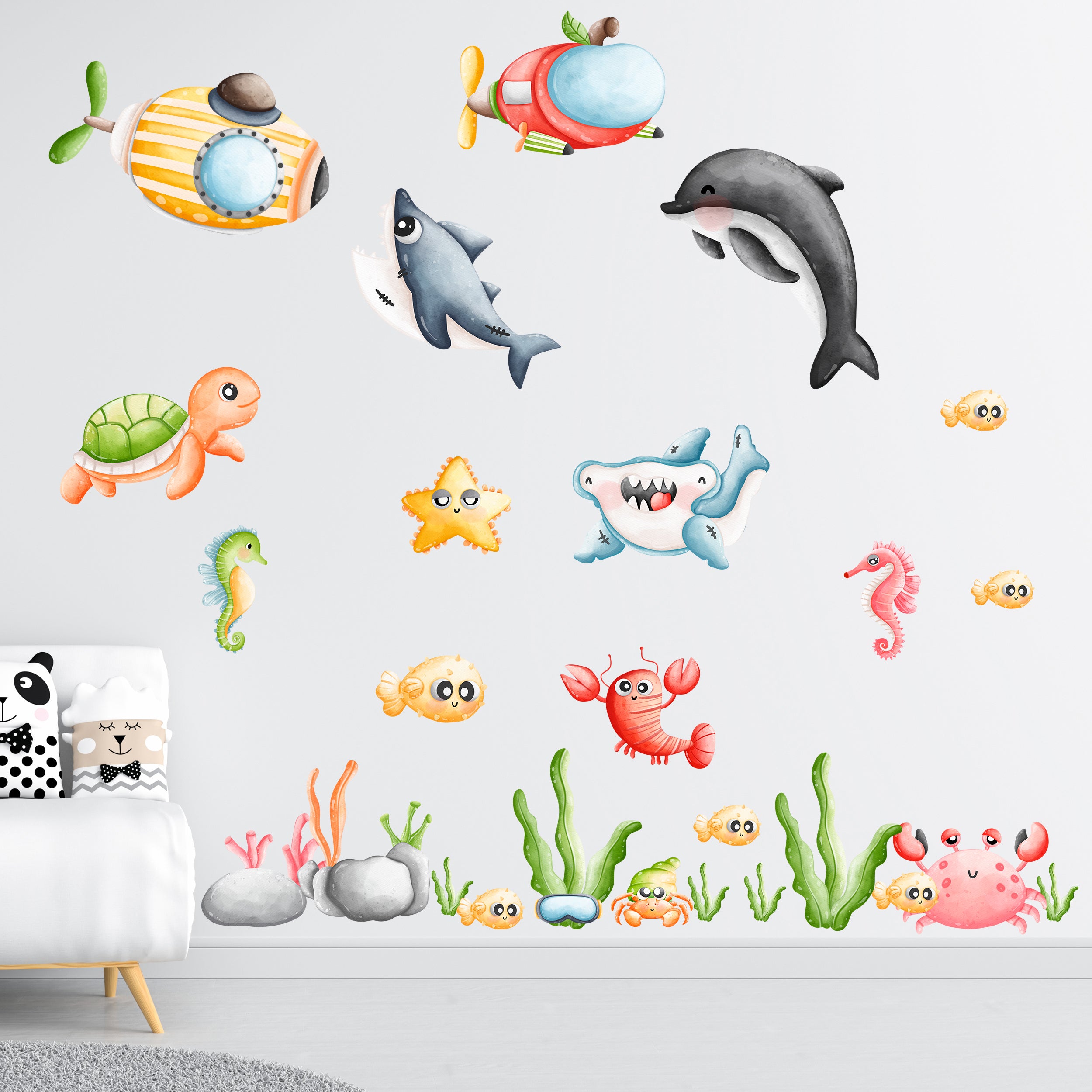 Wandtattoo Unterwasserwelt