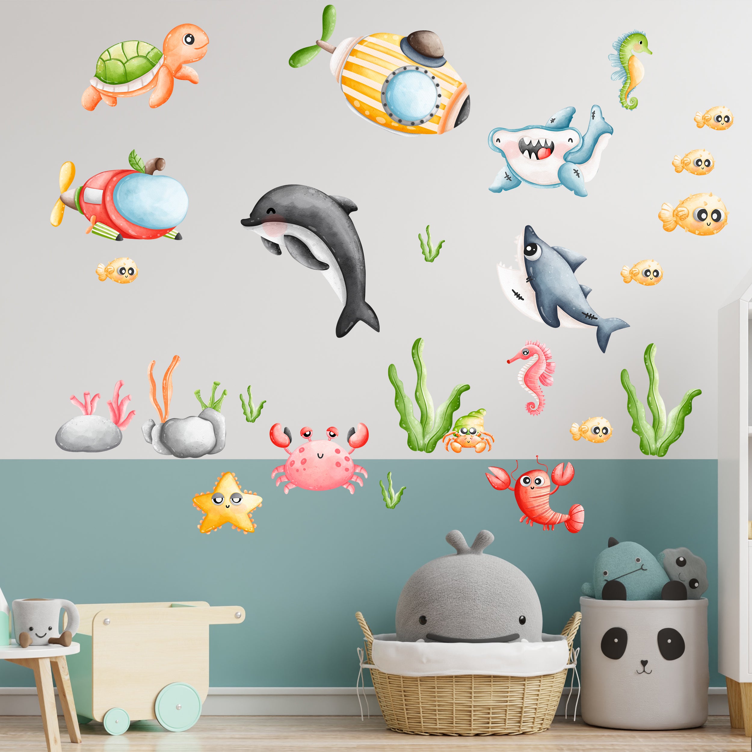 Wandtattoo Unterwasserwelt