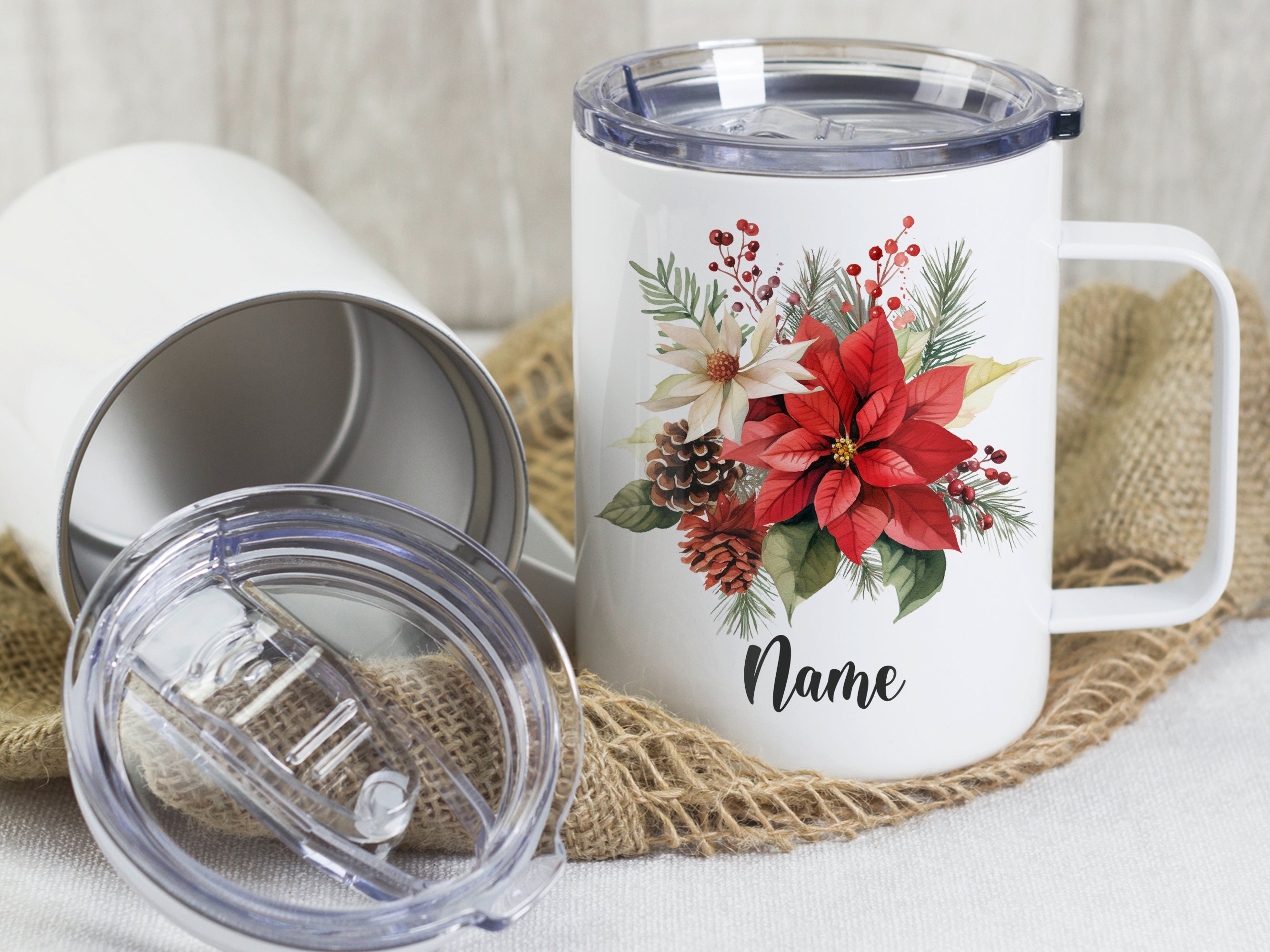 Wanderbecher mit Weihnachtsmotiv