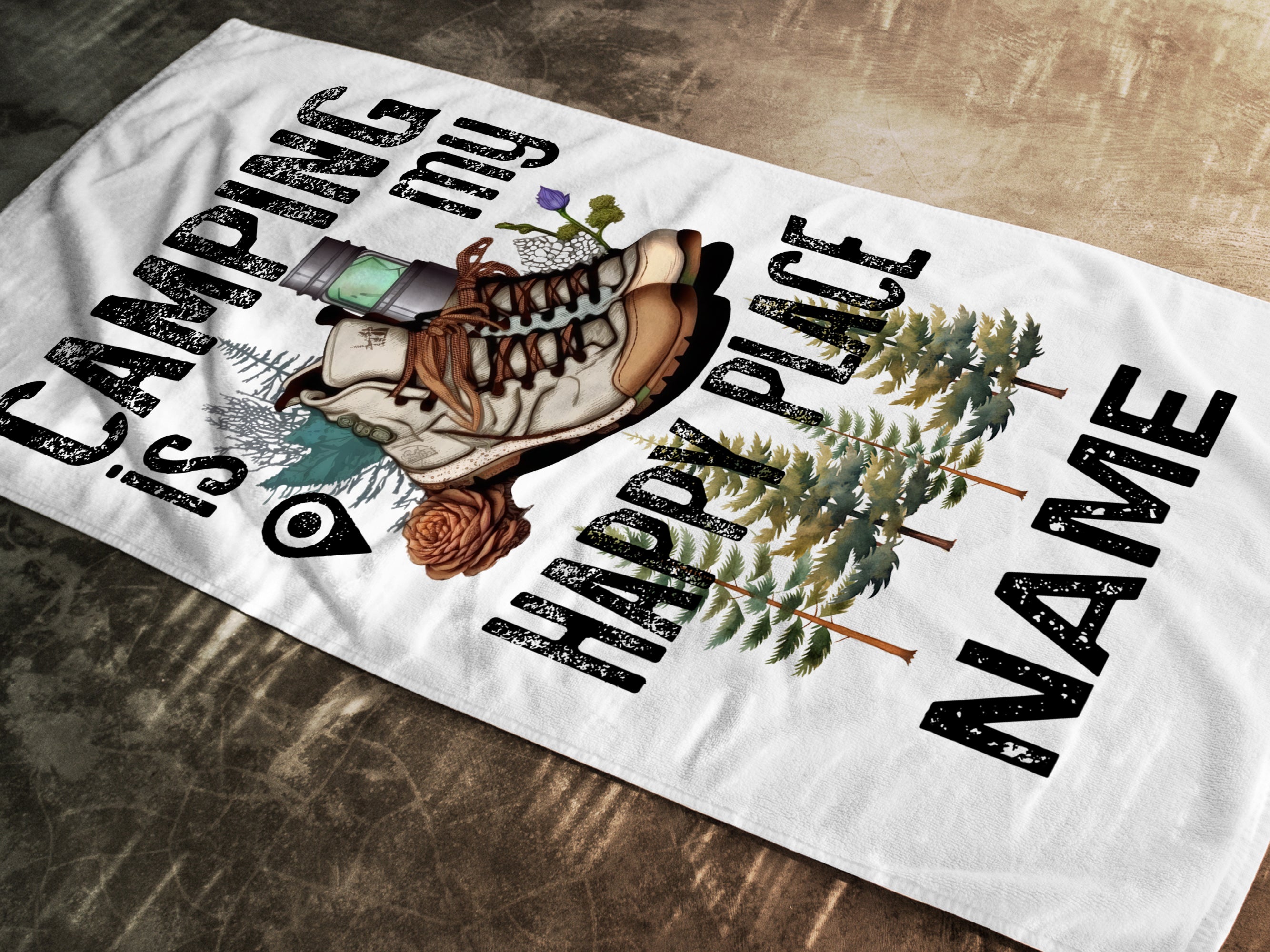 Handtuch Camping Schuh