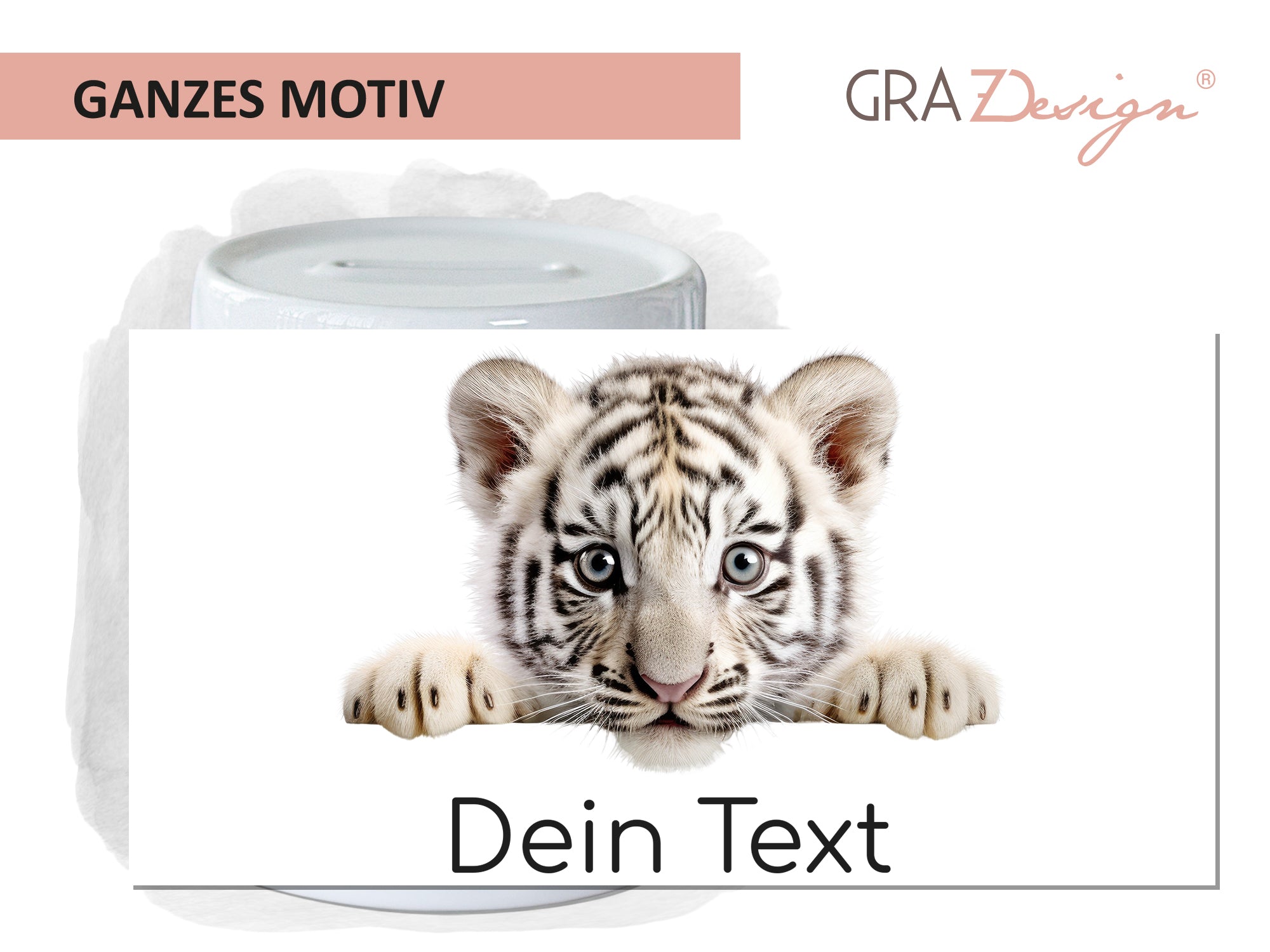 Spardose Weißer Tiger