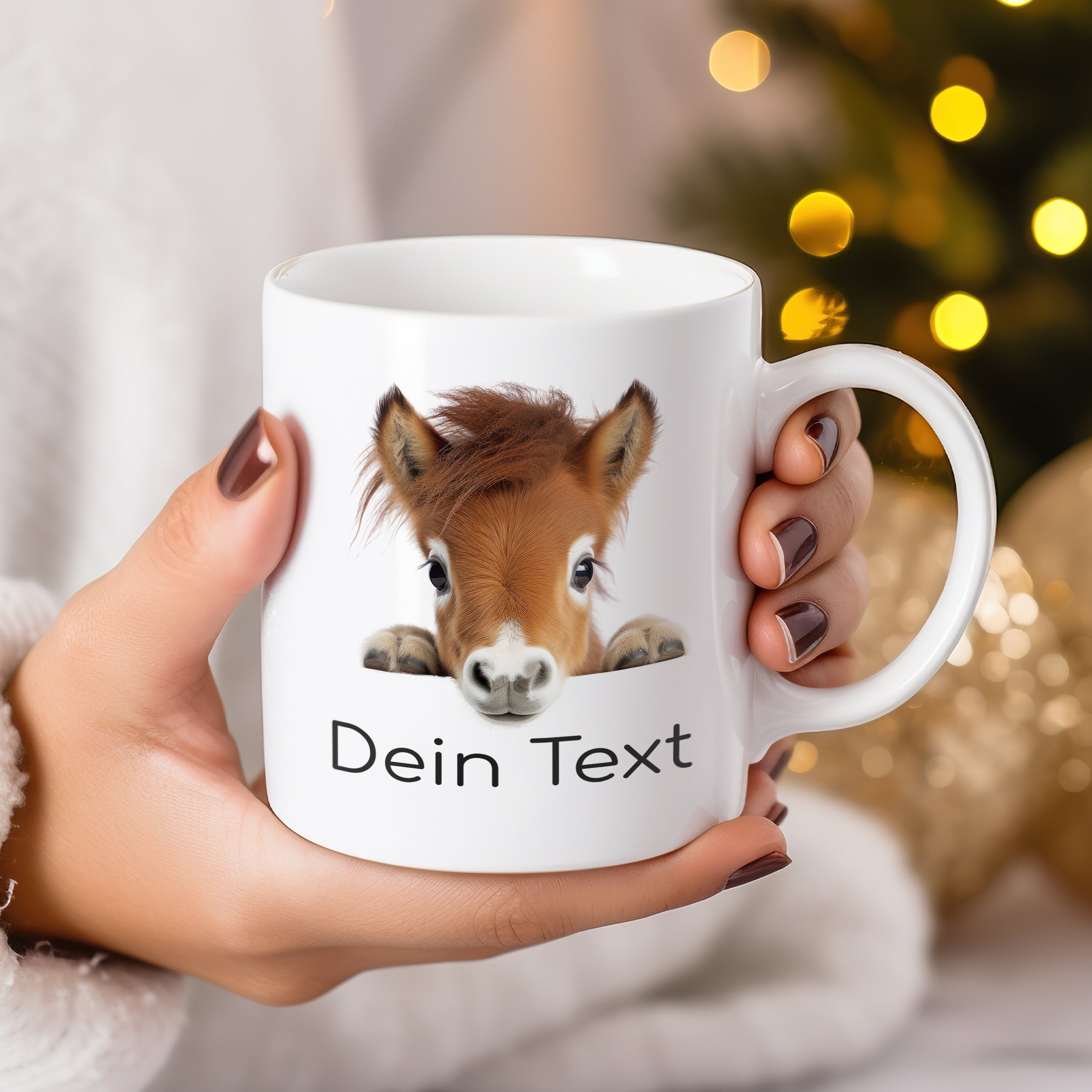 Tasse mit Pferdemotiv