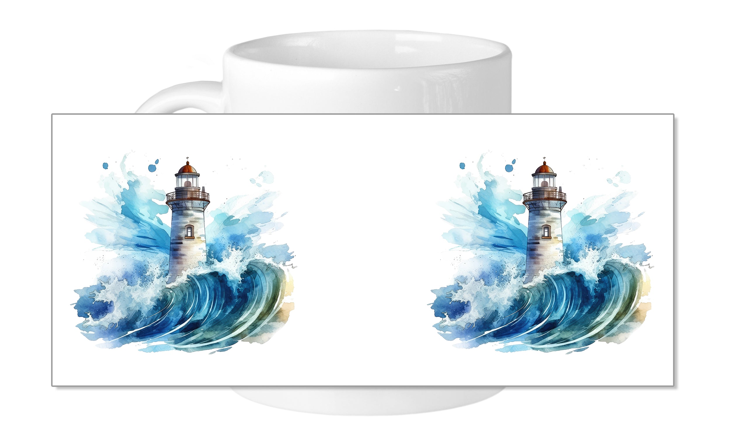 Tasse Leuchtturm - Wellenrauschen genießen