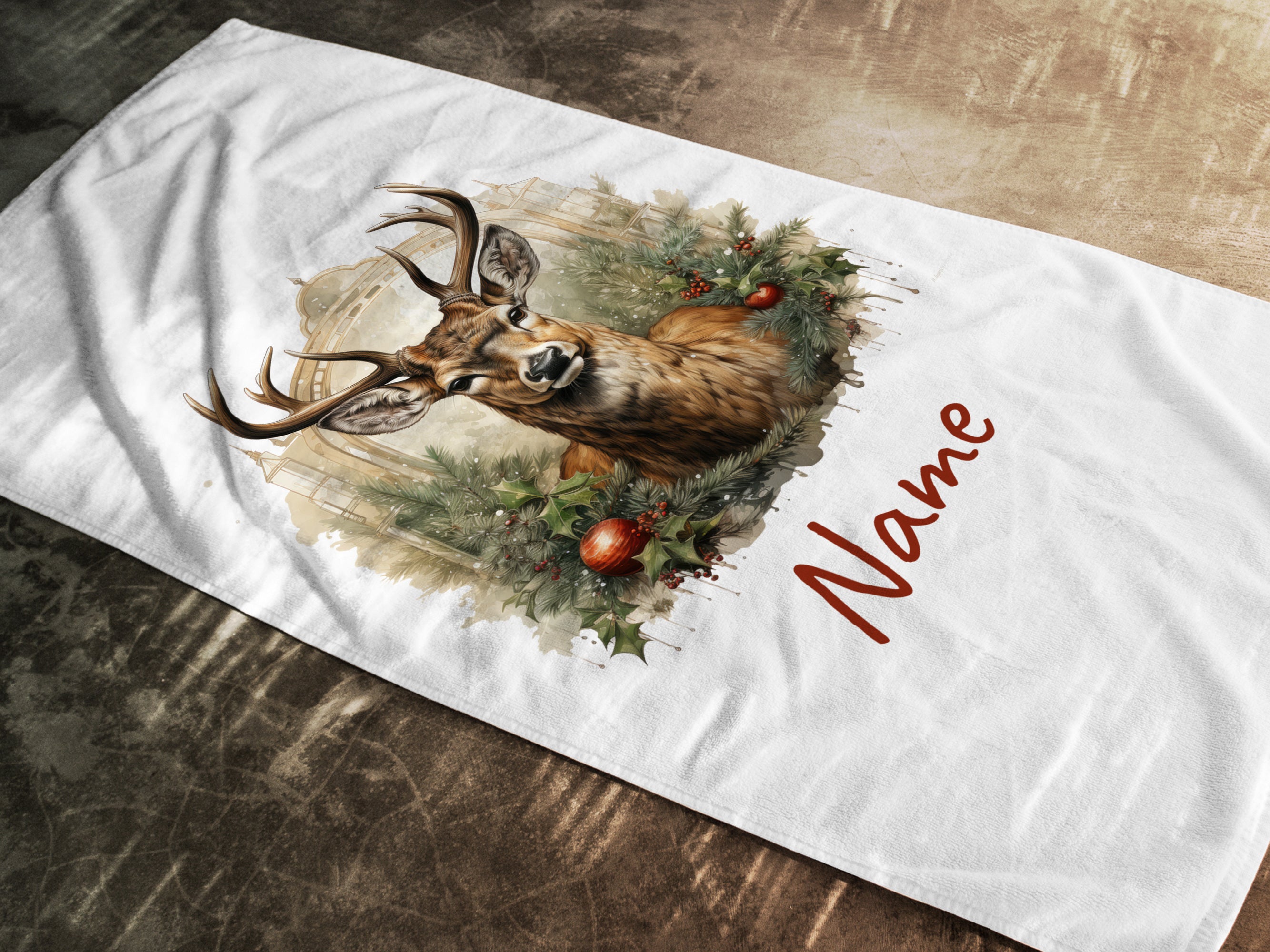 Handtuch mit Hirschmotiv