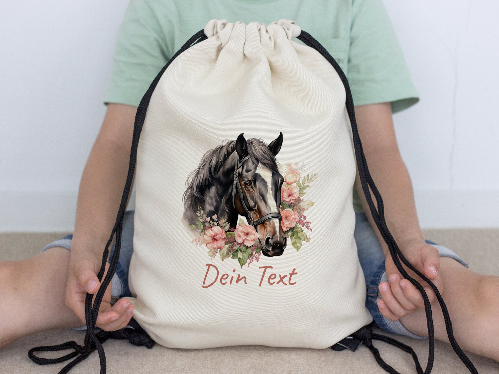 Turnbeutel Pferde-Motiv