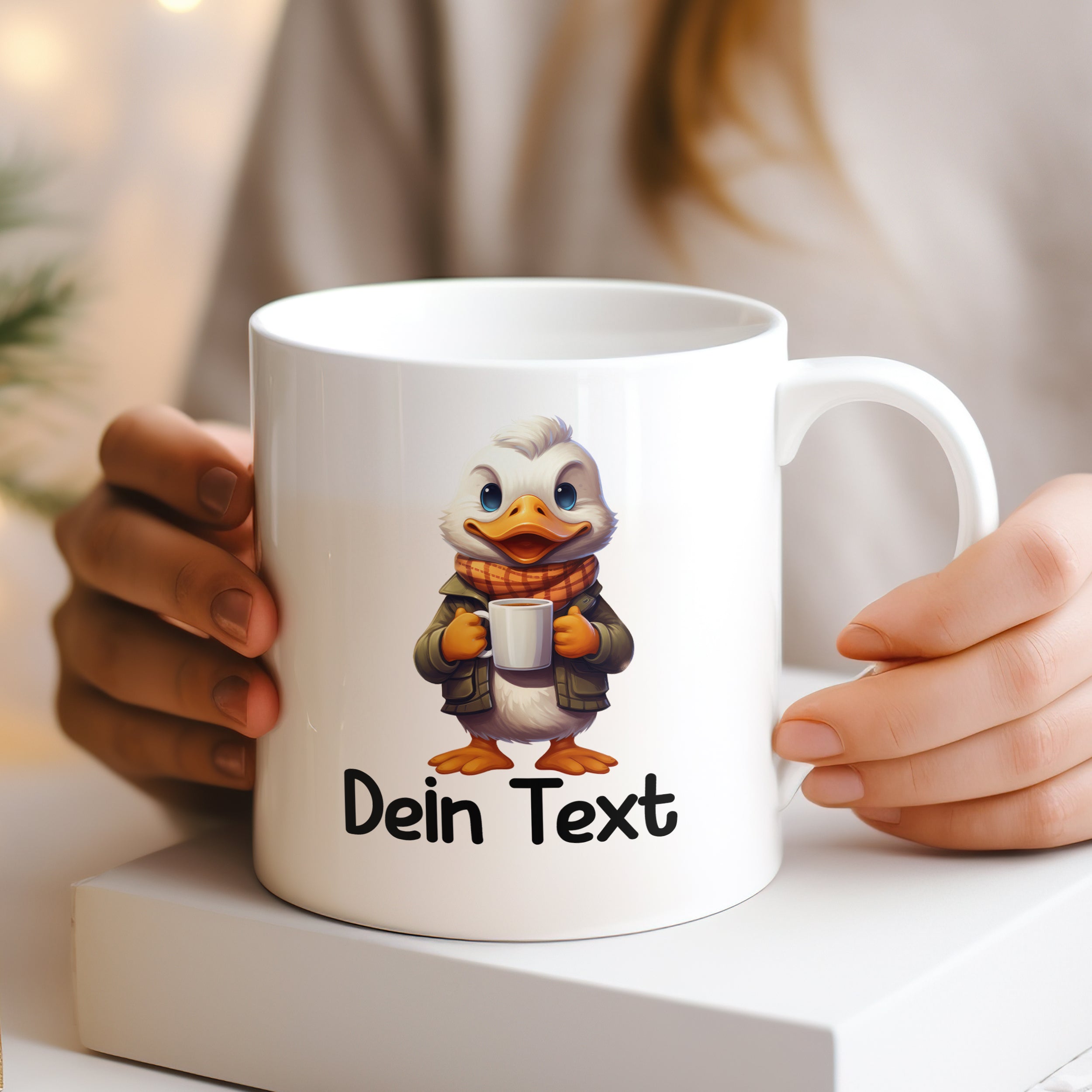 Tasse mit Entenkind
