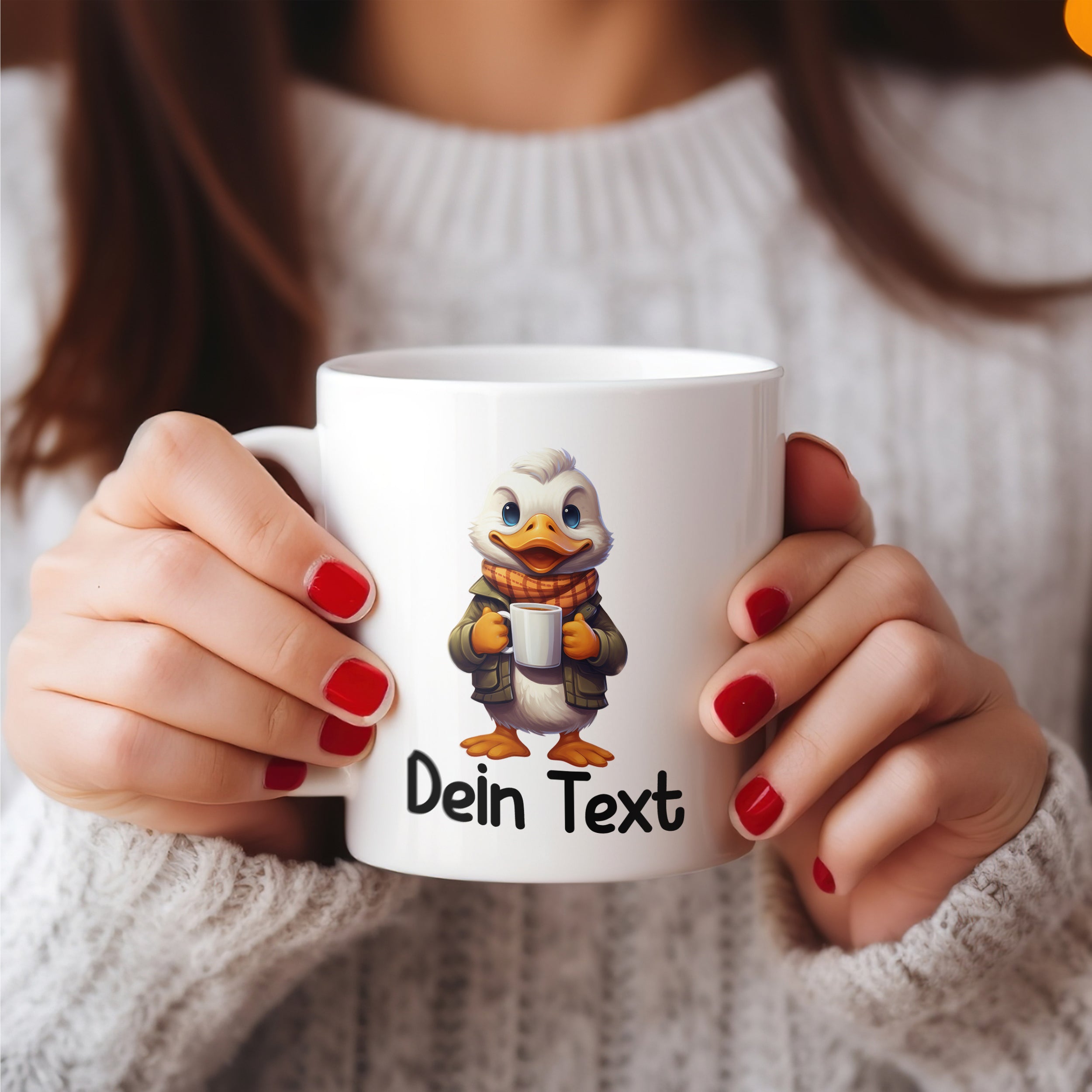 Tasse mit Entenkind
