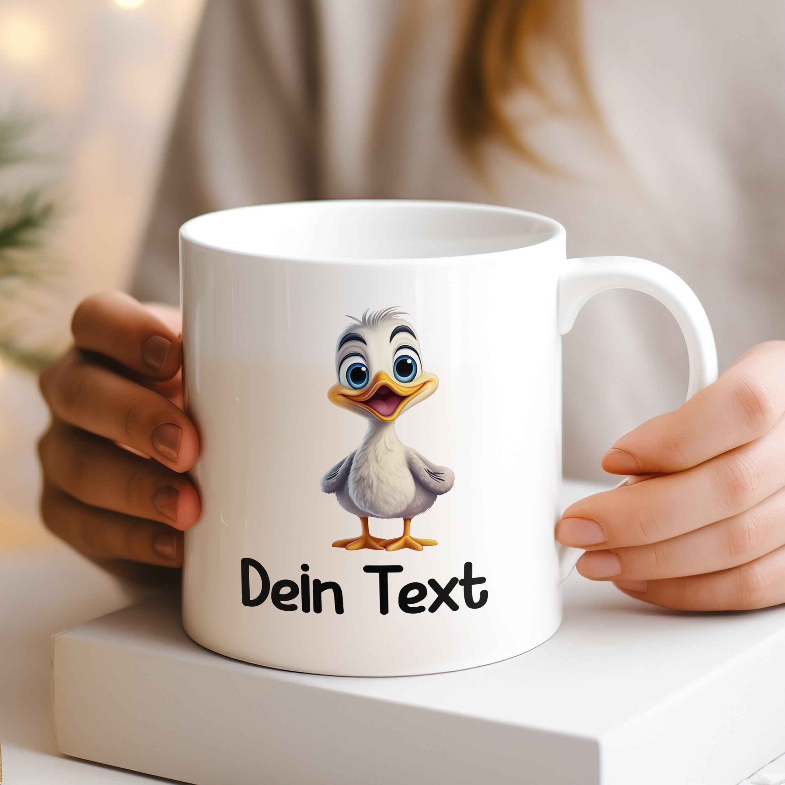 Tasse mit lustigem Entenküken