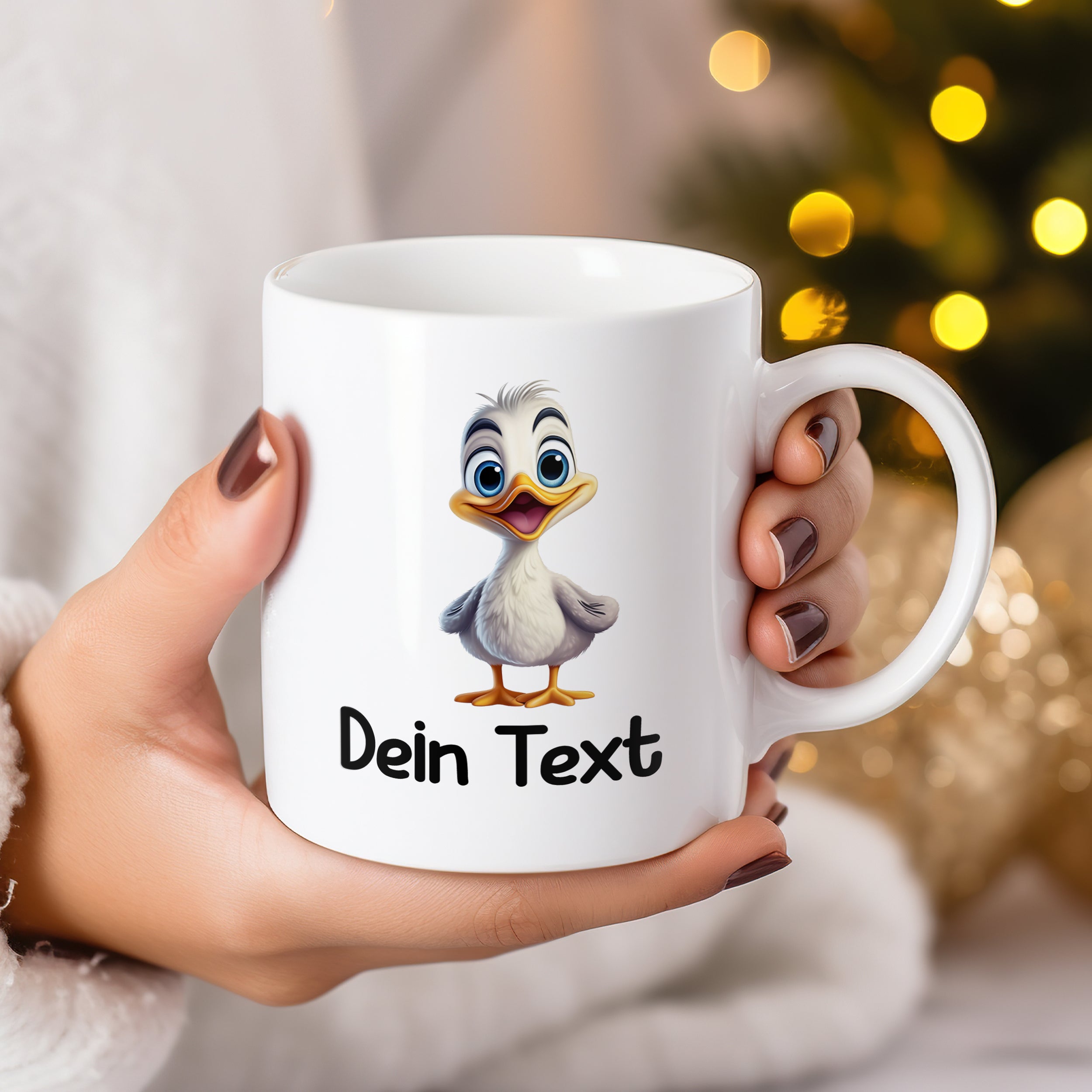Tasse mit lustigem Entenküken