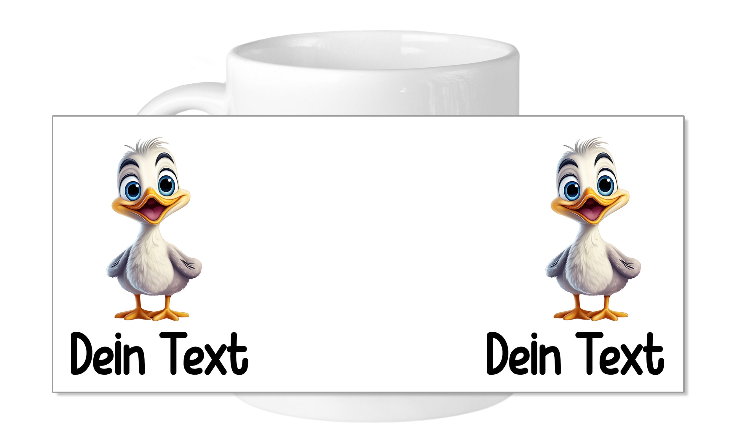 Tasse mit lustigem Entenküken