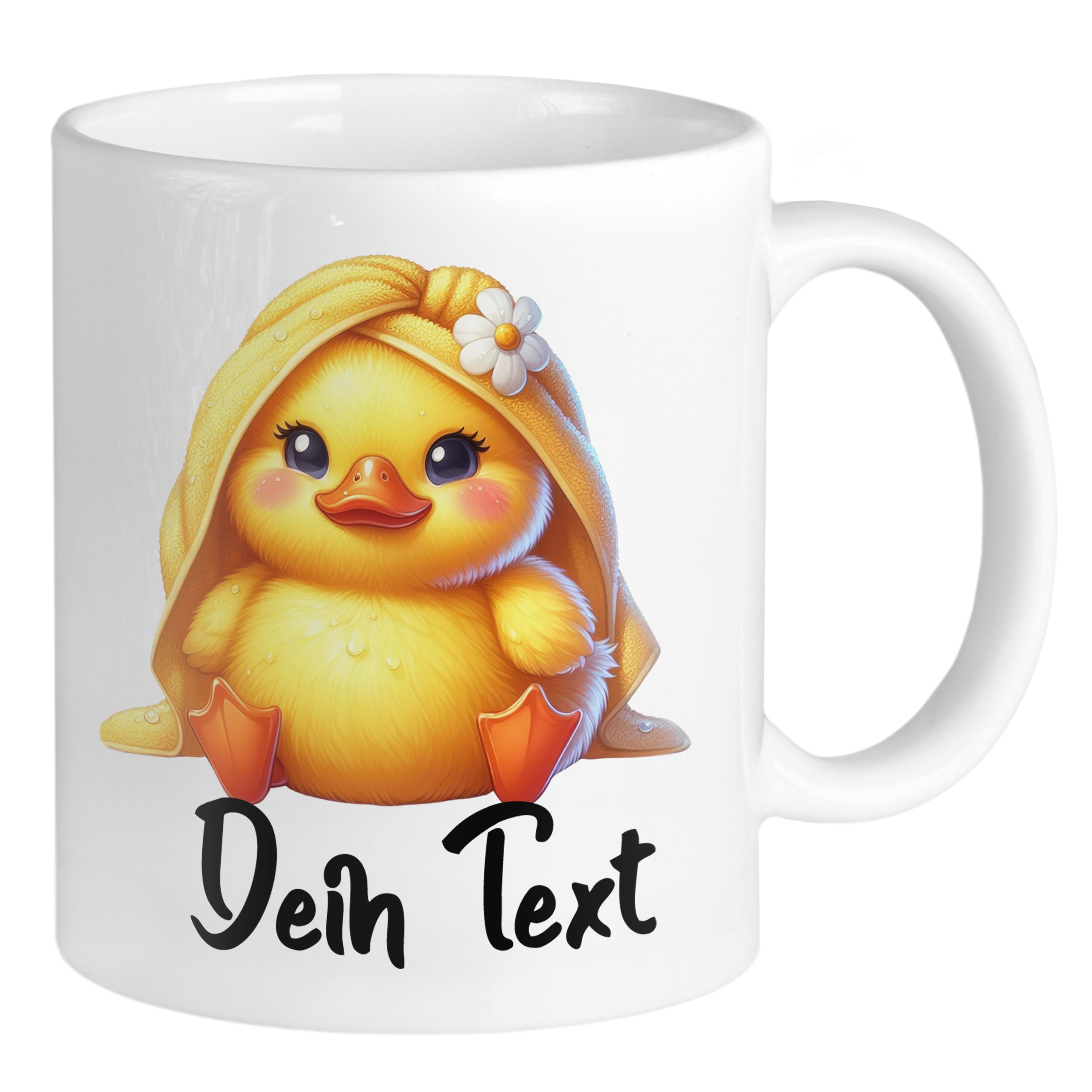 Tasse mit süßem Entchen