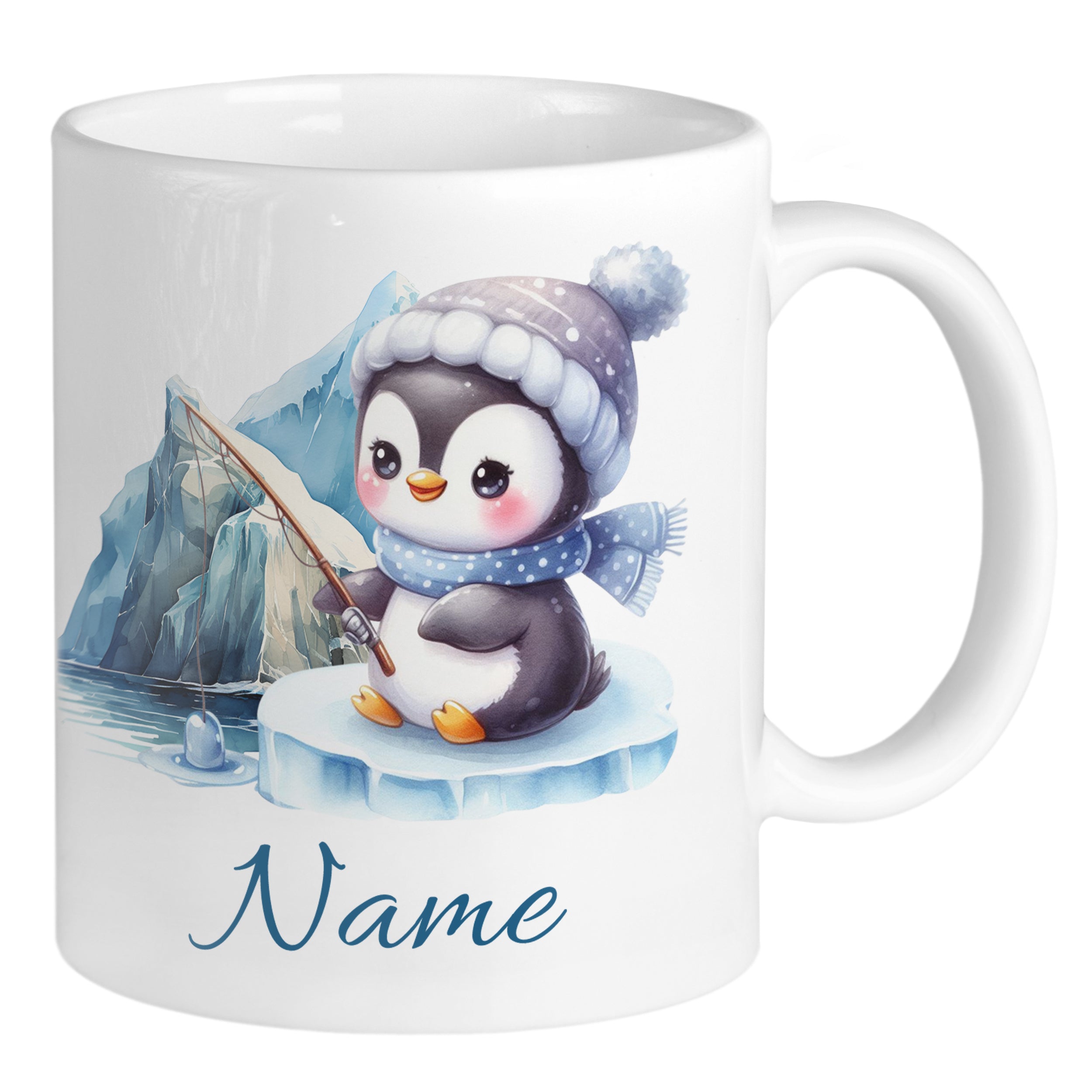 Tasse Pinguin im Winter
