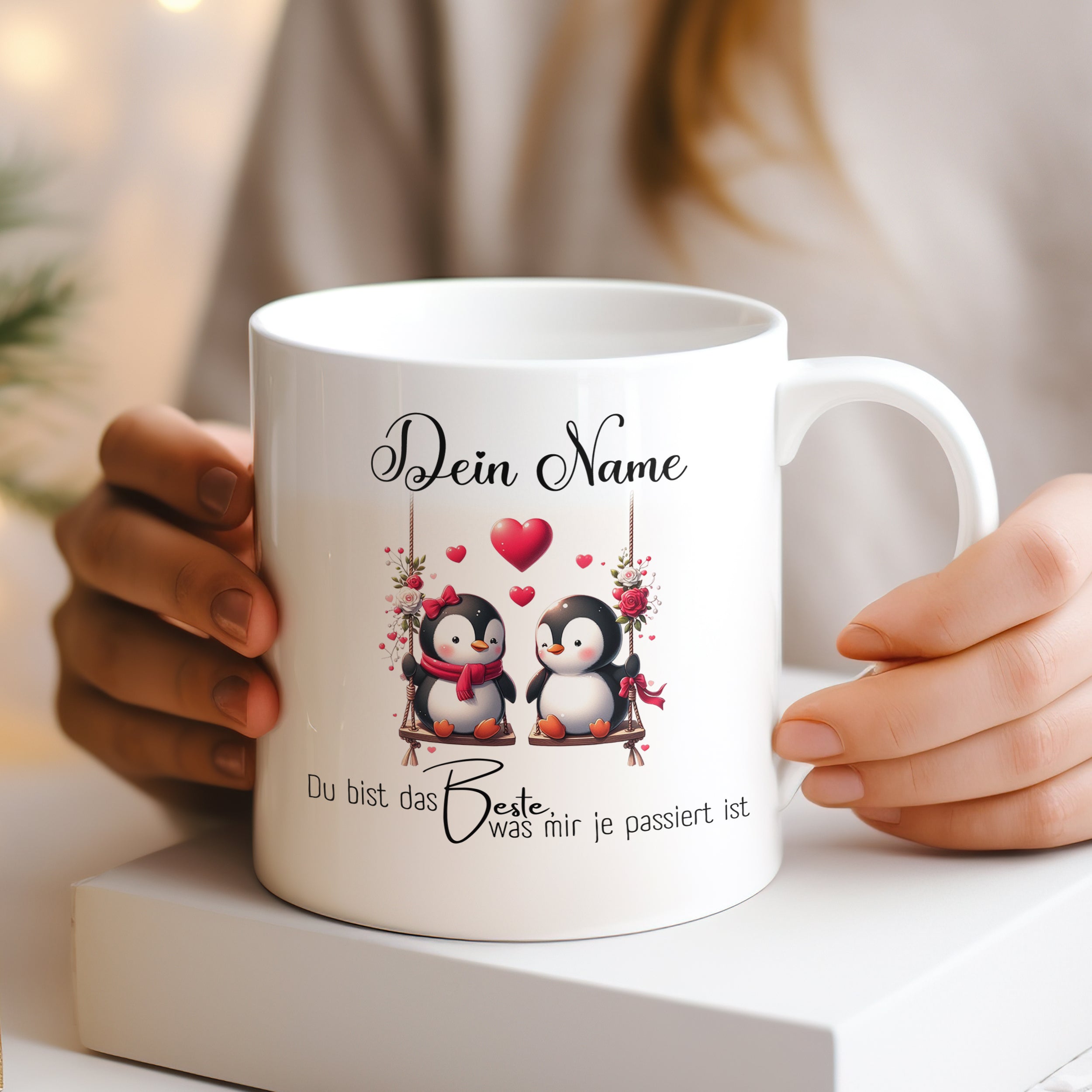 Tasse Pinguine - Süße Botschaft für Verliebte