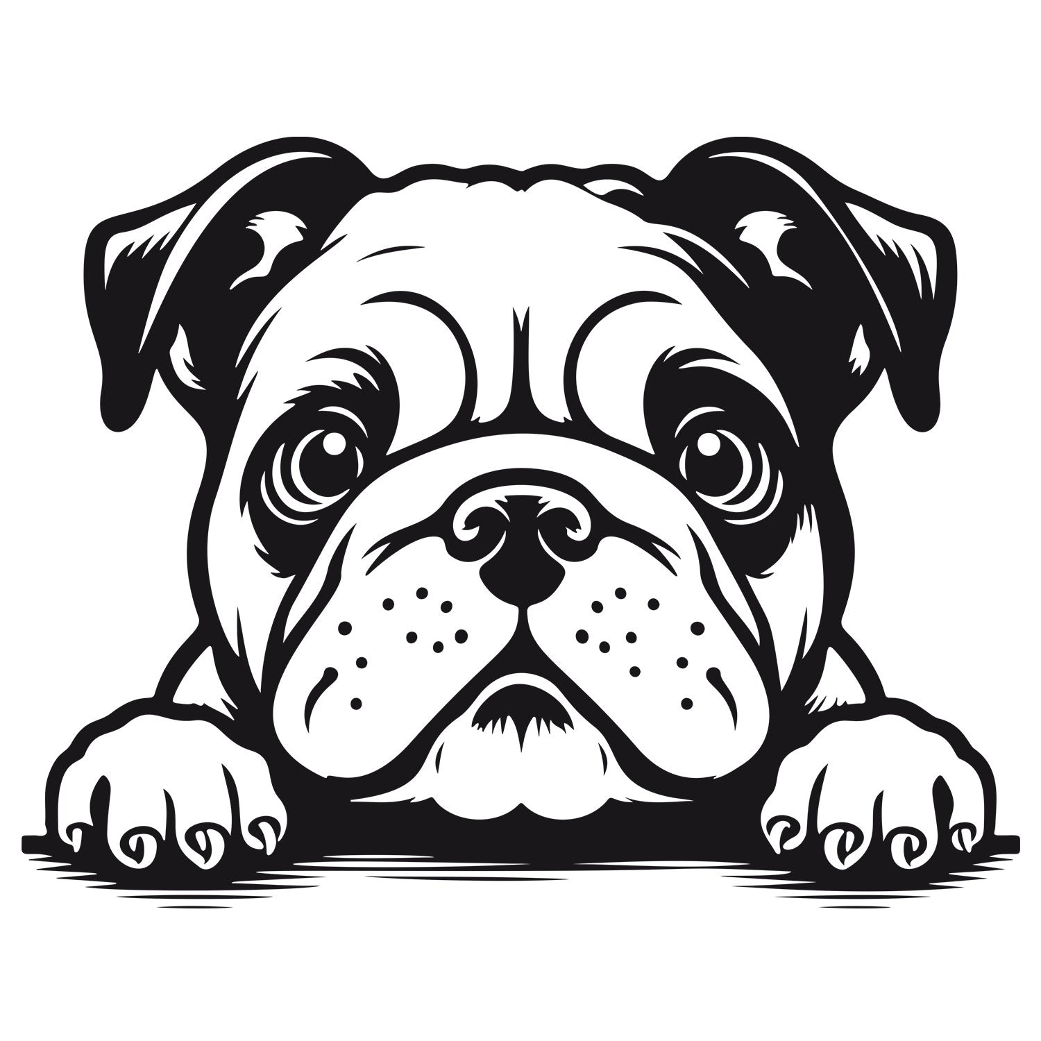 Wandtattoo Bulldogge