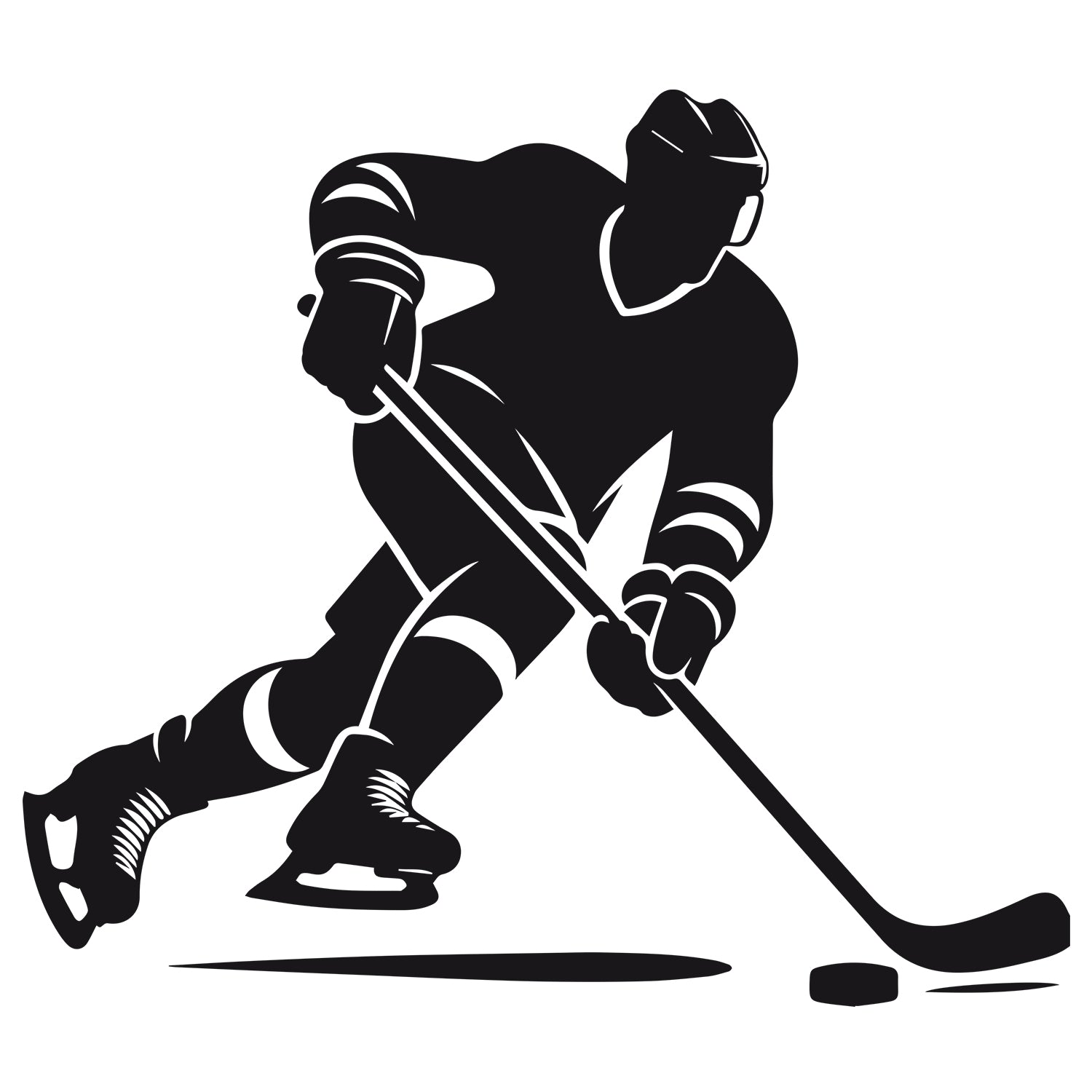 Wandtattoo Eishockeyspieler