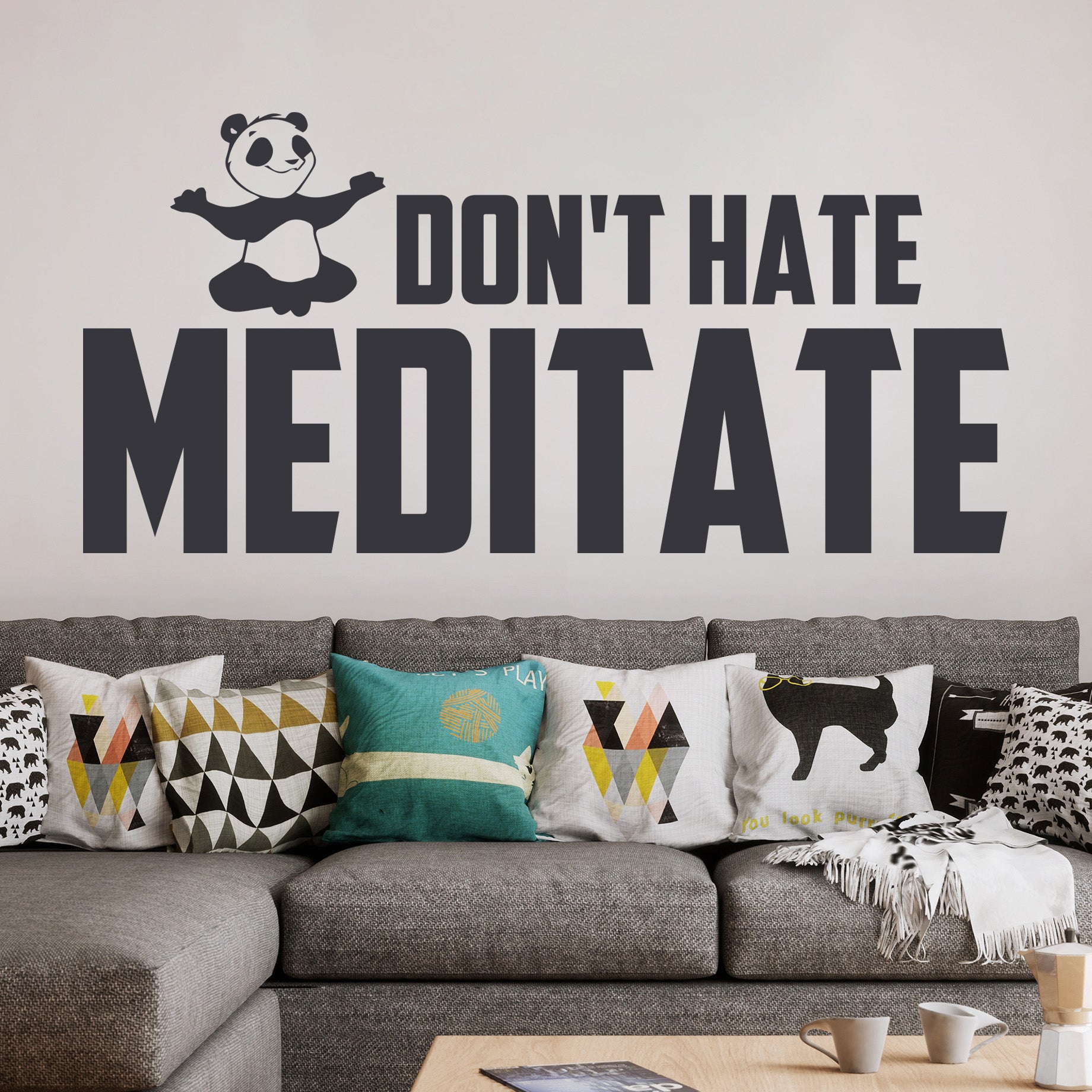 Wandtattoo Panda - Entspanne und finde innere Ruhe