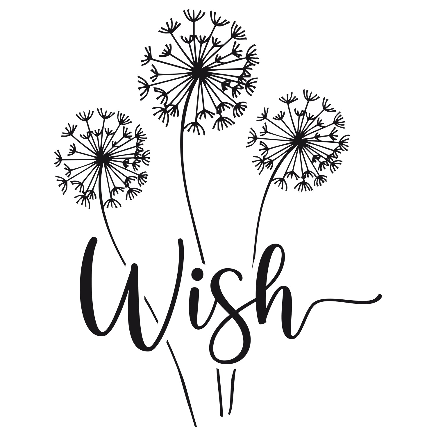 Wandtattoo Wish mit Pusteblume