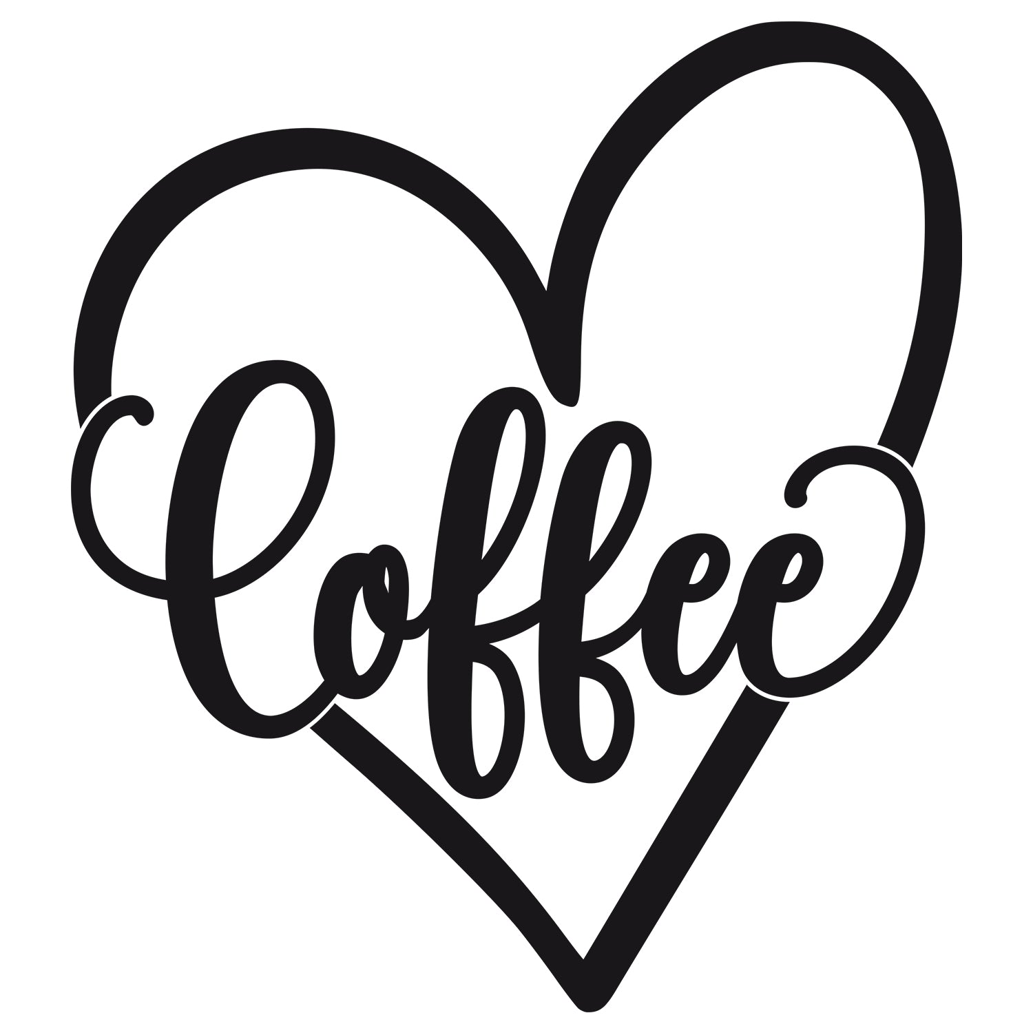 Wandtattoo Herz Kaffee - Für gemütliche Kaffeepausen